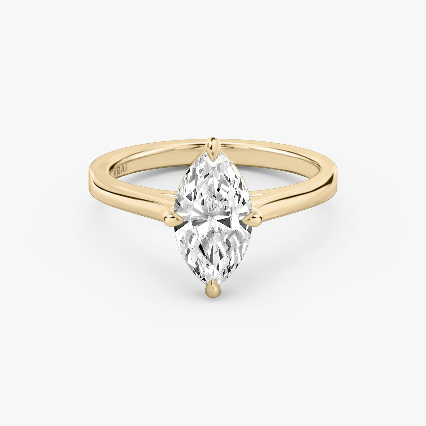 The Cathedral | Marquise | 14k | Rose Gold | bandAccent: Plain | diamondOrientation: vertical | caratWeight: other