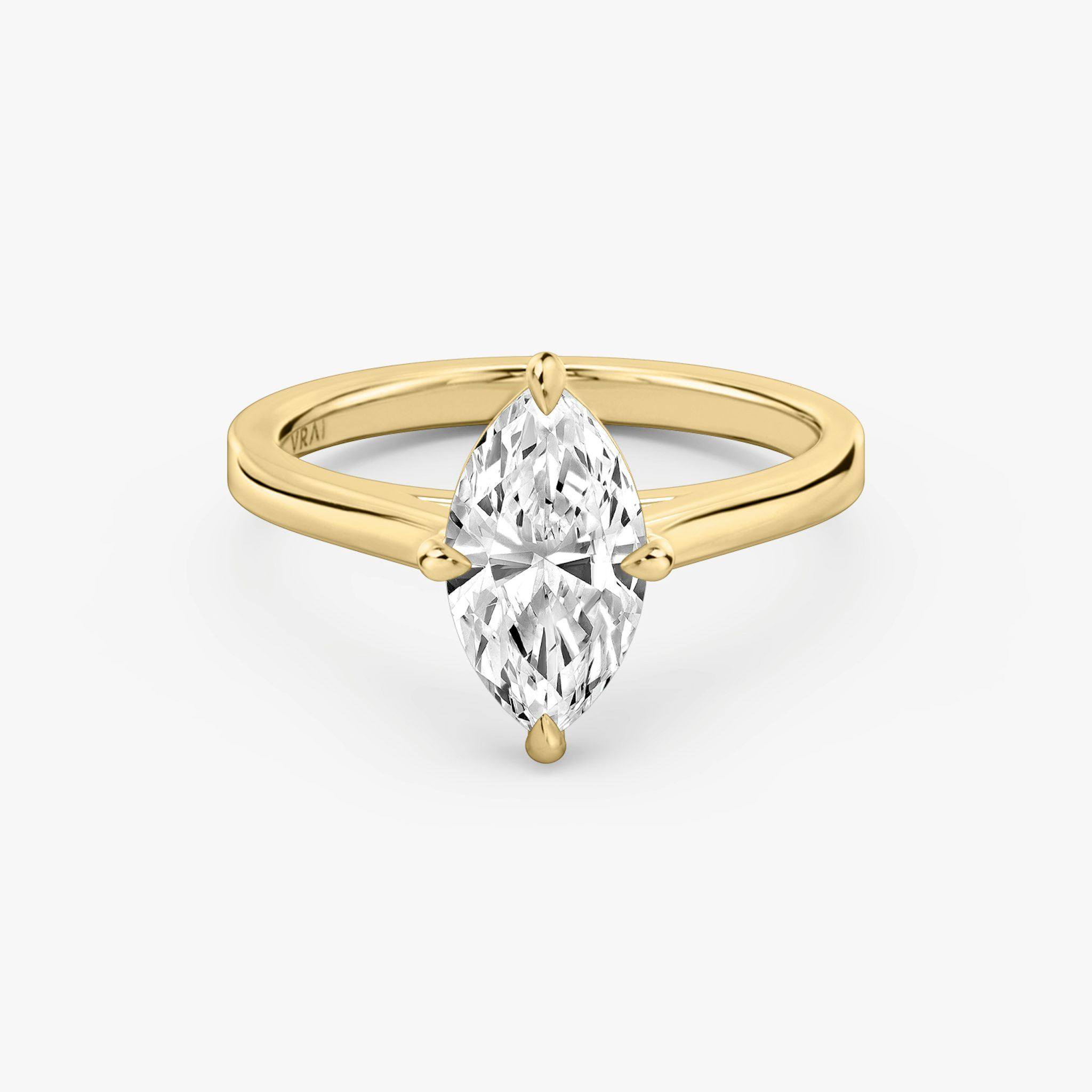 The Cathedral | Marquise | 18k | Yellow Gold | bandAccent: Plain | diamondOrientation: vertical | caratWeight: other