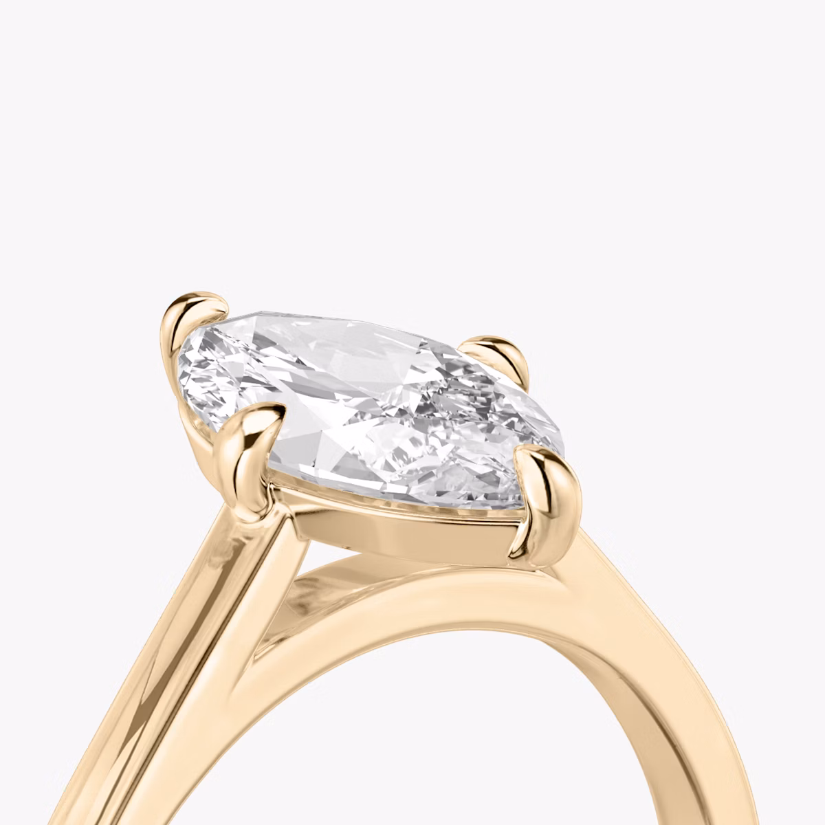 The Cathedral | Marquise | 14k | Rose Gold | bandAccent: Plain | diamondOrientation: vertical | caratWeight: other