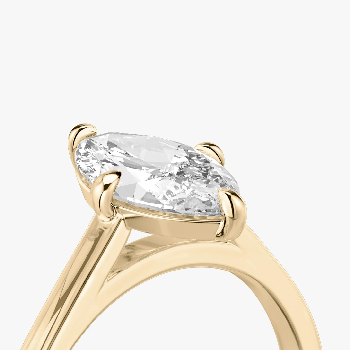The Cathedral | Marquise | 14k | Rose Gold | bandAccent: Plain | diamondOrientation: vertical | caratWeight: other
