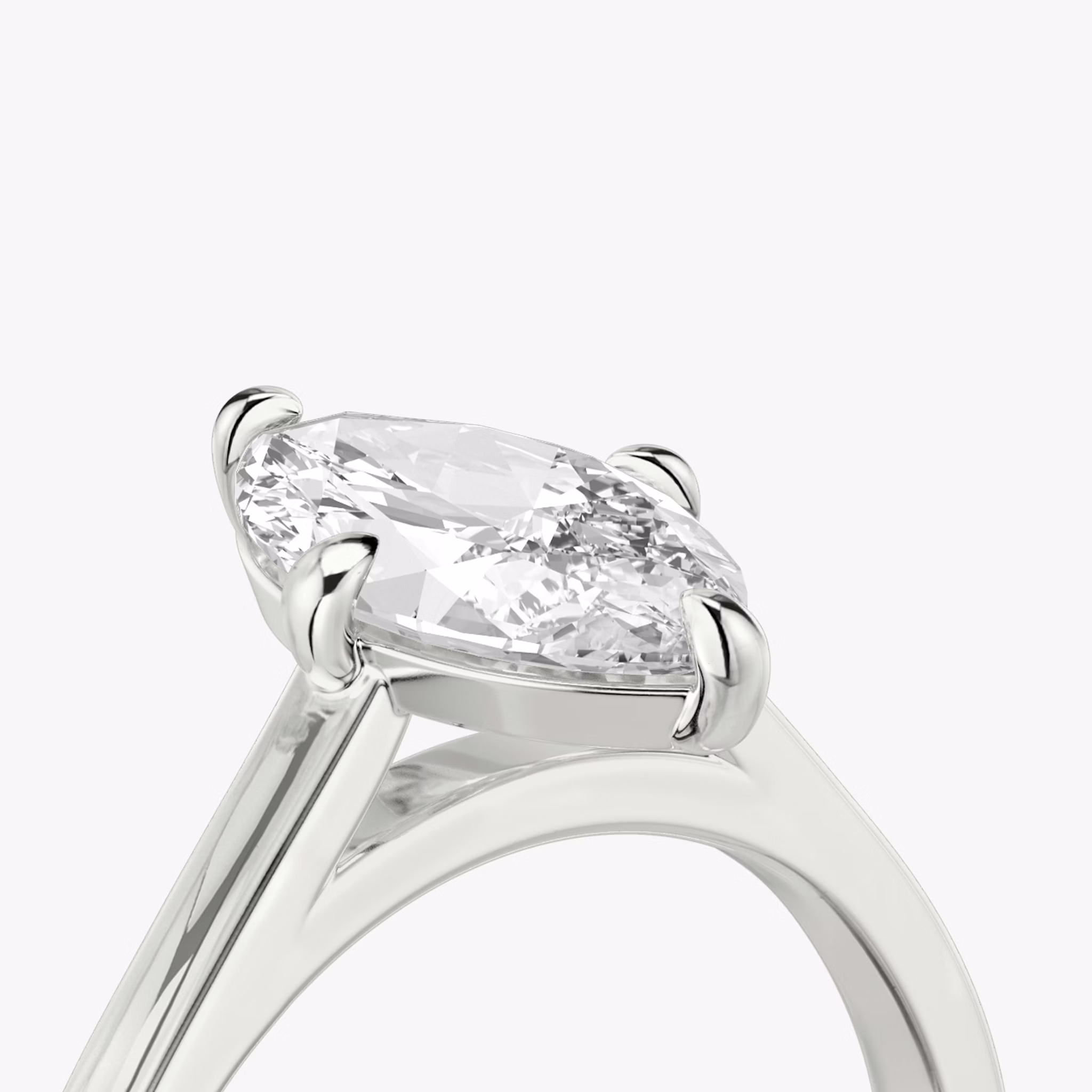 The Cathedral | Marquise | Platinum | bandAccent: Plain | diamondOrientation: vertical | caratWeight: other