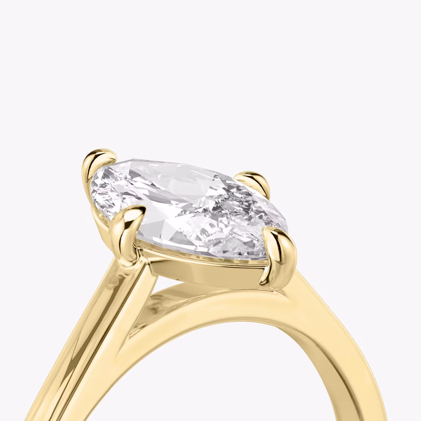 The Cathedral | Marquise | 18k | Yellow Gold | bandAccent: Plain | diamondOrientation: vertical | caratWeight: other