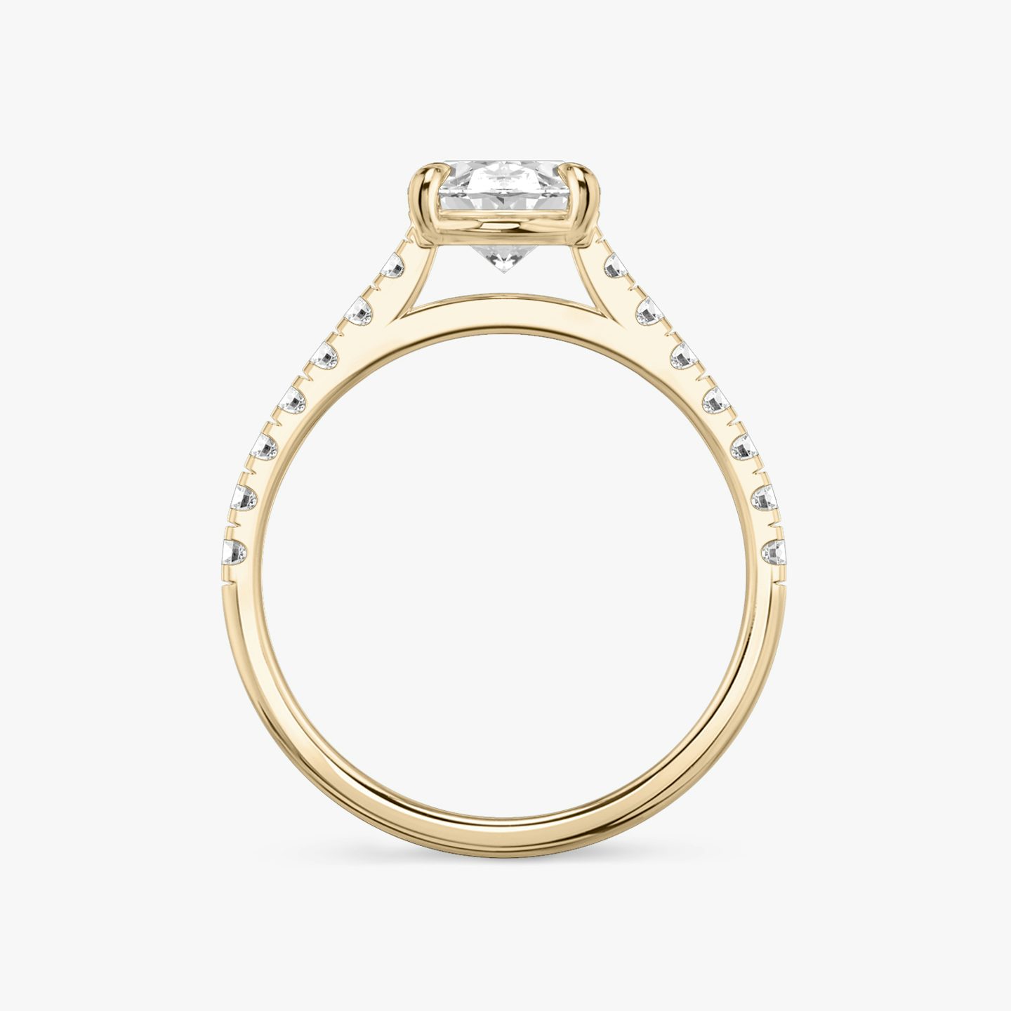The Cathedral | Oval | 14k | Rose Gold | bandAccent: Pavé | diamondOrientation: vertical | caratWeight: other
