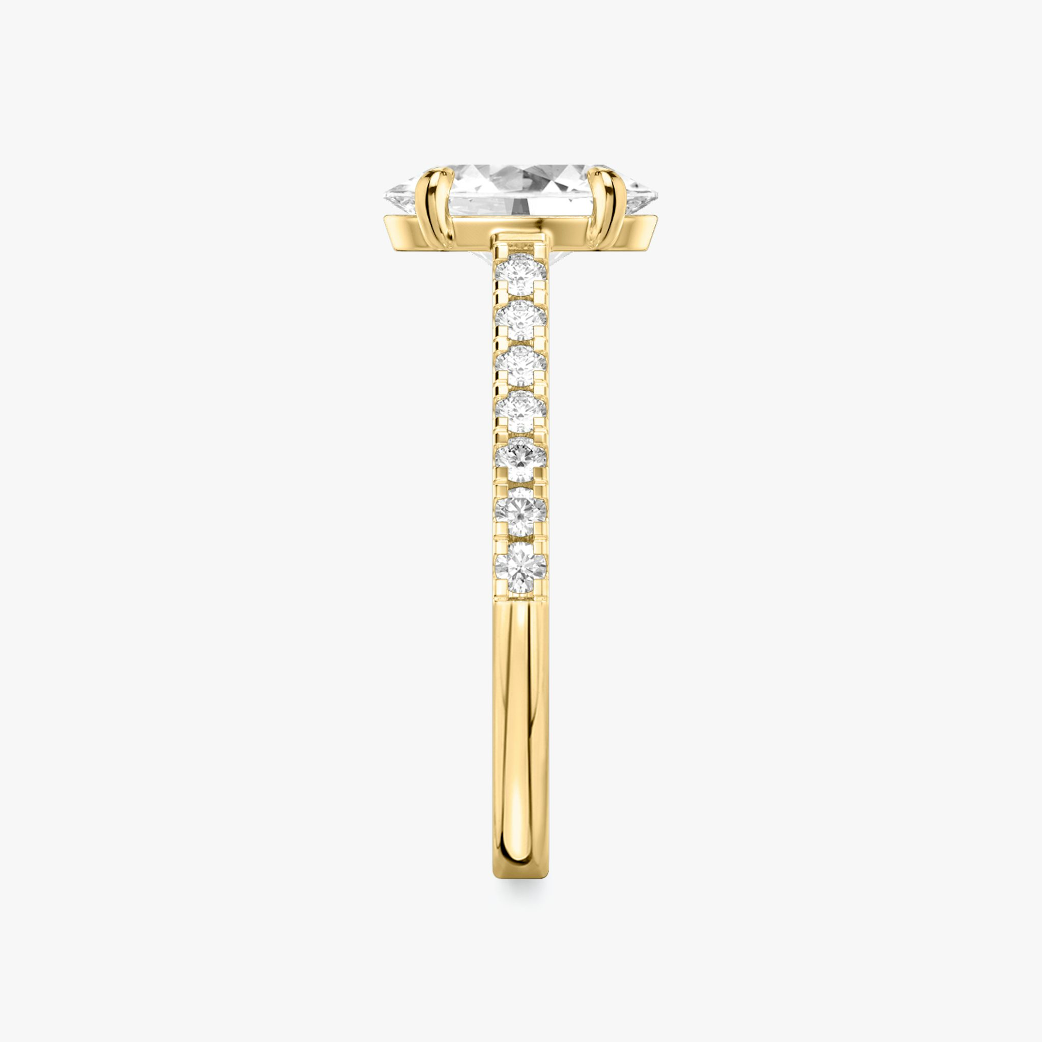 The Cathedral | Oval | 18k | Yellow Gold | bandAccent: Pavé | diamondOrientation: vertical | caratWeight: other