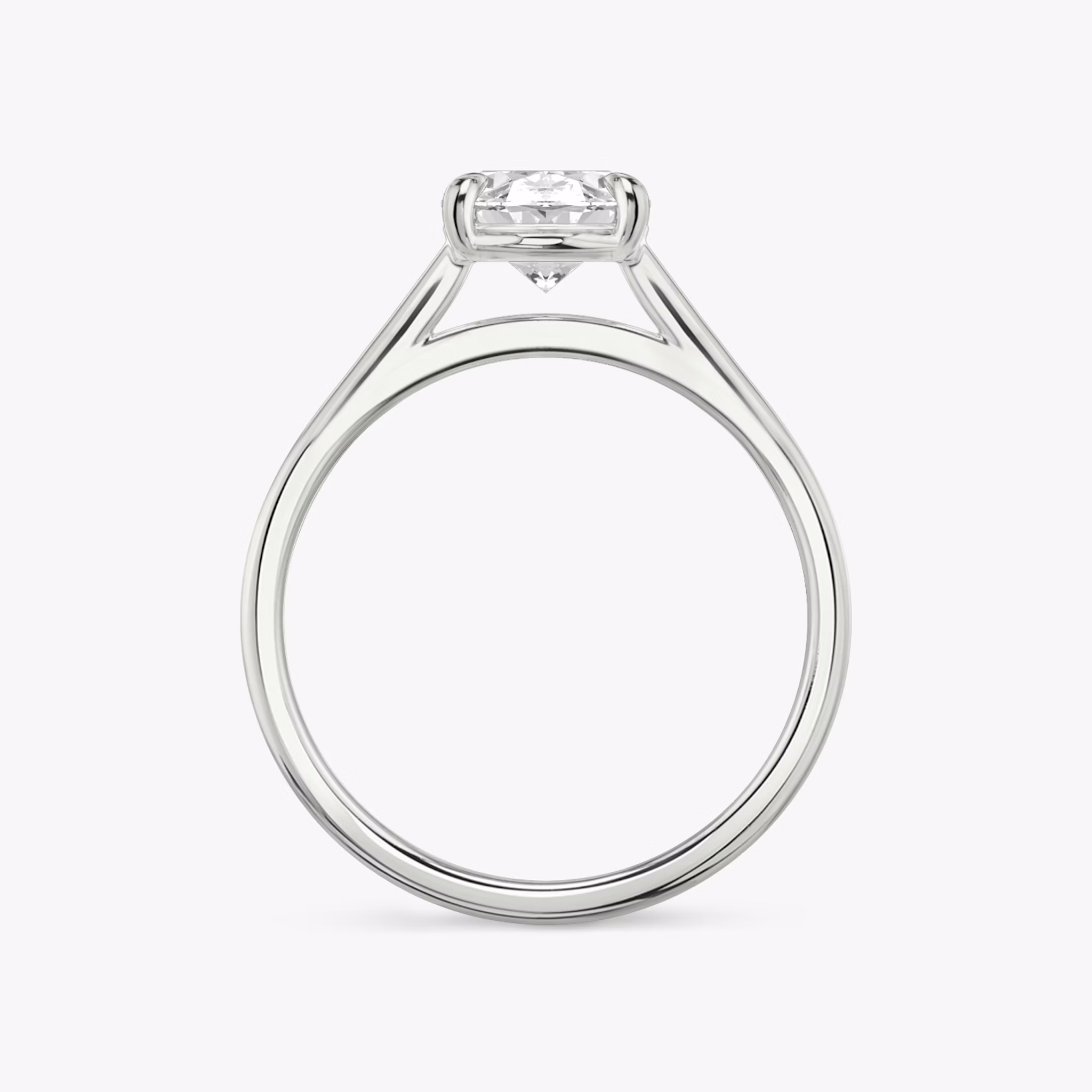 Cathedral | Oval | 18k | Weißgold | bandAccent: Ohne Pavé-Besatz | diamondOrientation: vertical | caratWeight: other