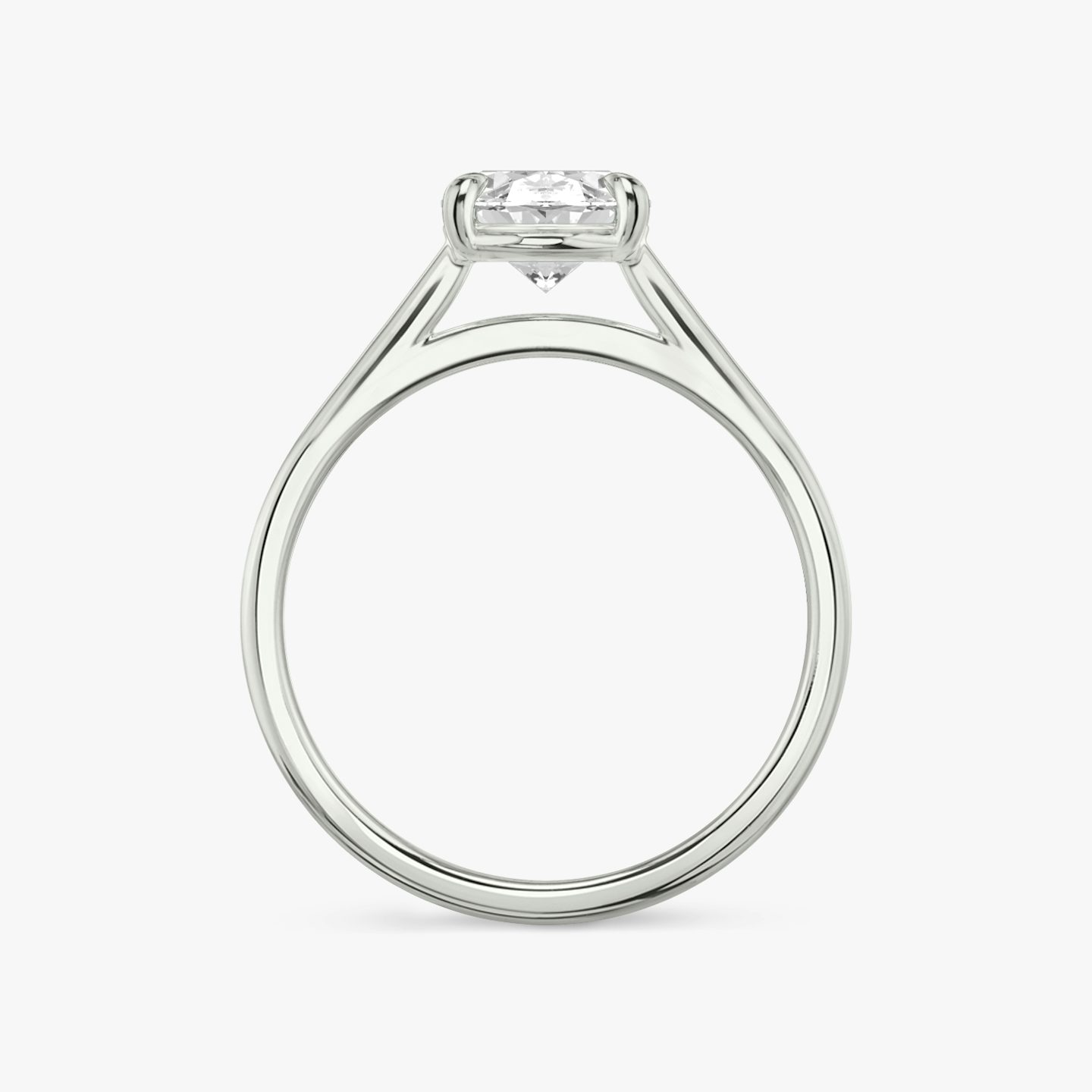 The Cathedral | Oval | Platinum | bandAccent: Plain | diamondOrientation: vertical | caratWeight: other