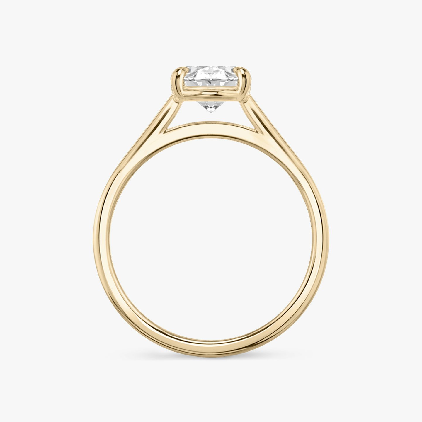 The Cathedral | Oval | 14k | Rose Gold | bandAccent: Plain | diamondOrientation: vertical | caratWeight: other