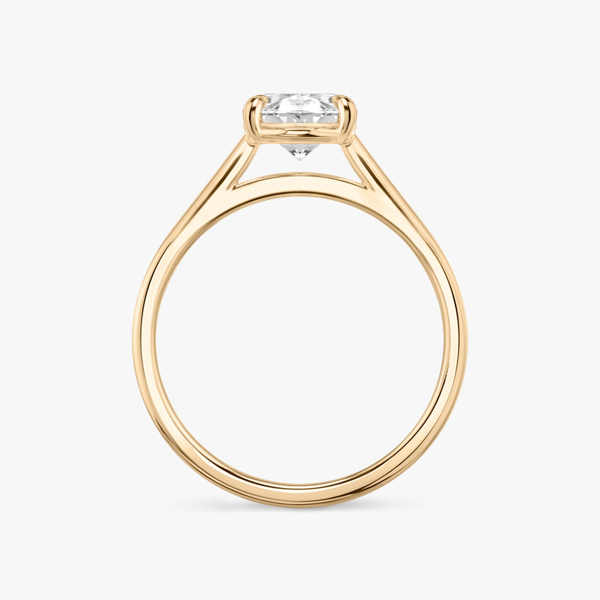 The Cathedral | Oval | 14k | Rose Gold | bandAccent: Plain | diamondOrientation: vertical | caratWeight: other