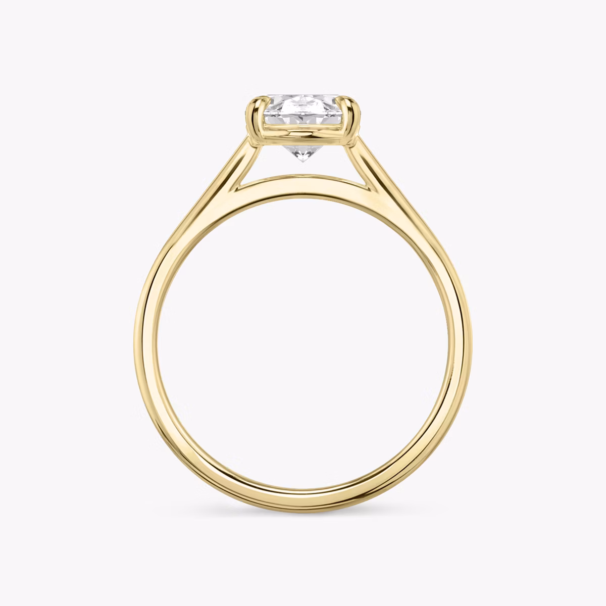 Cathedral | Oval | 18k | Gelbgold | bandAccent: Ohne Pavé-Besatz | diamondOrientation: vertical | caratWeight: other