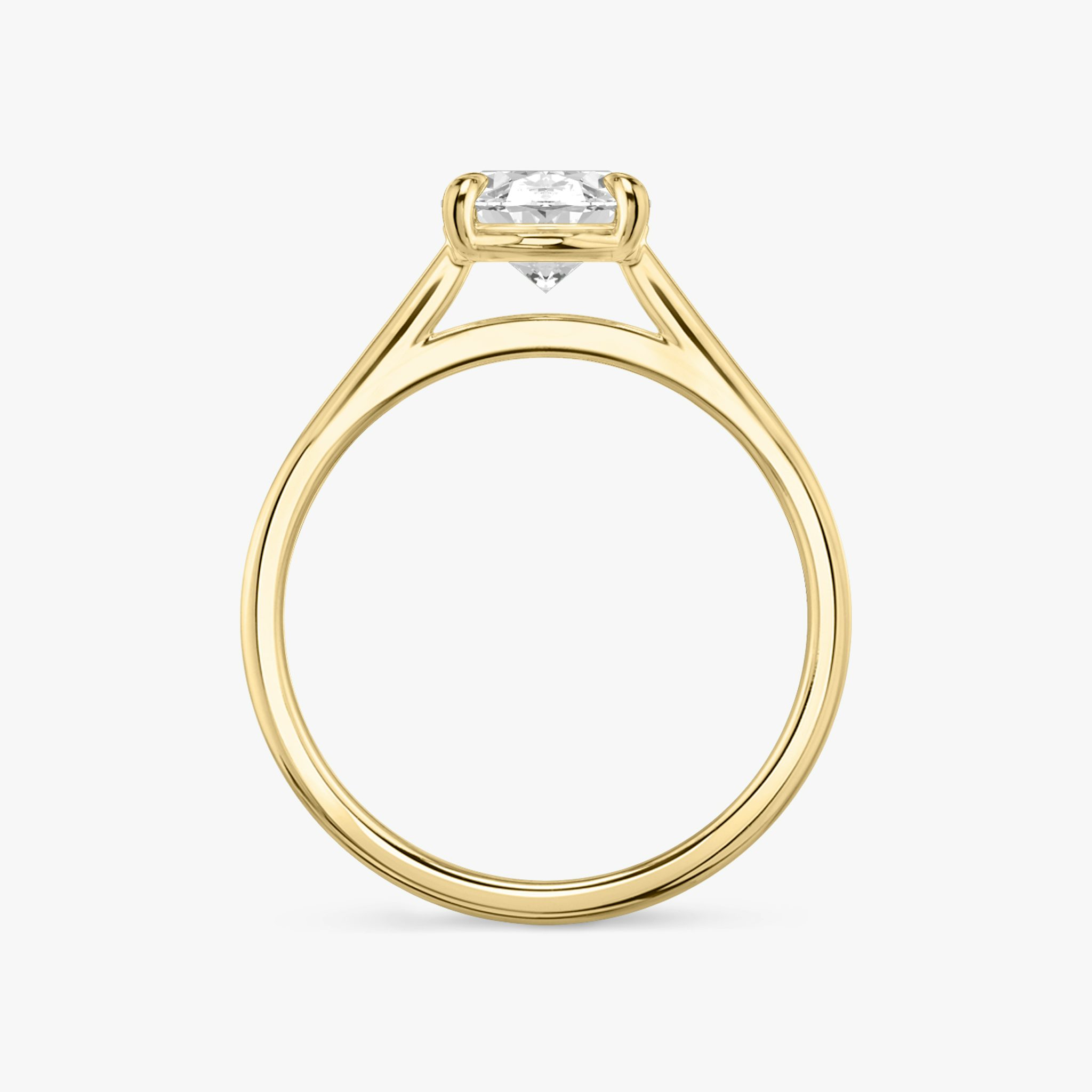 The Cathedral | Oval | 18k | Yellow Gold | bandAccent: Plain | diamondOrientation: vertical | caratWeight: other
