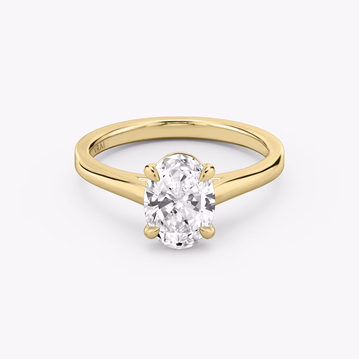 Cathedral | Oval | 18k | Gelbgold | bandAccent: Ohne Pavé-Besatz | diamondOrientation: vertical | caratWeight: other