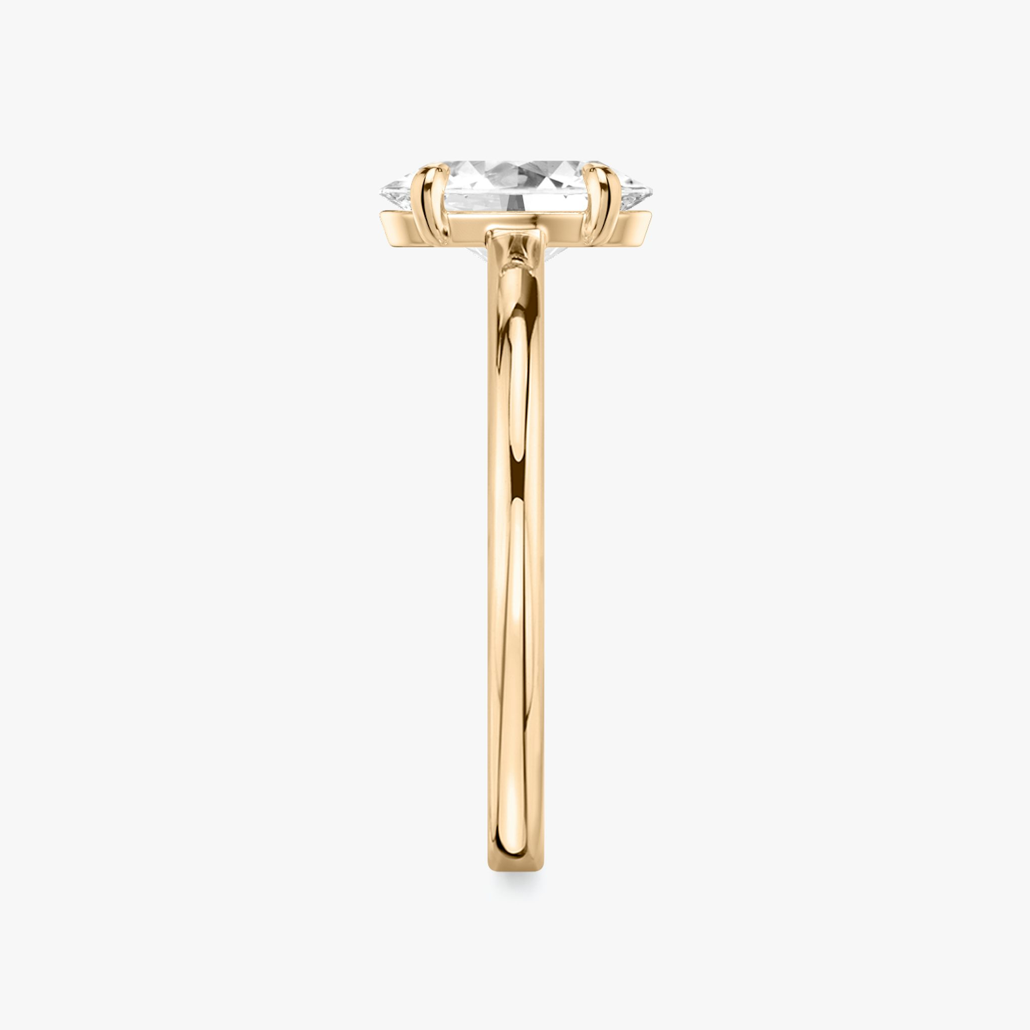 The Cathedral | Oval | 14k | Rose Gold | bandAccent: Plain | diamondOrientation: vertical | caratWeight: other