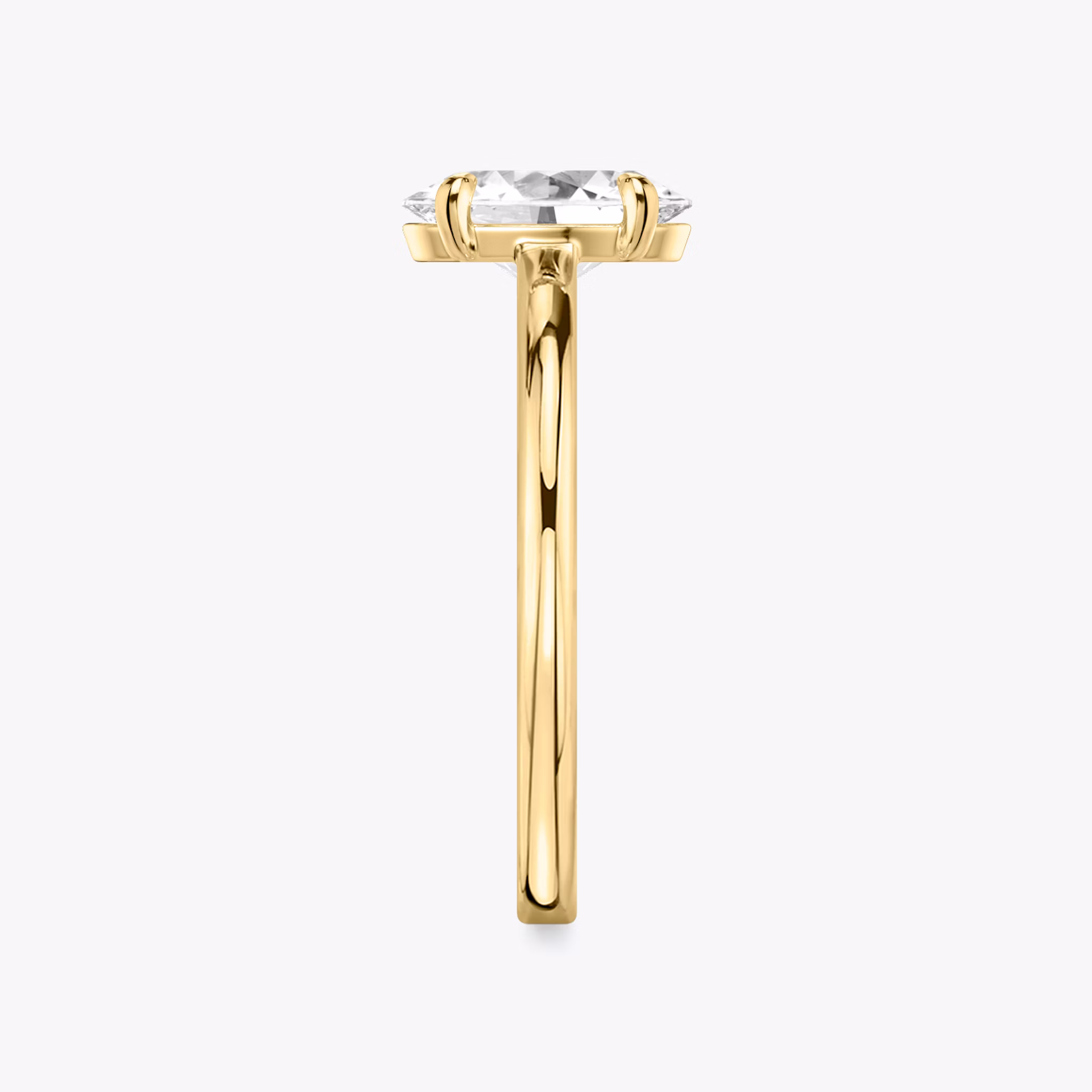 The Cathedral | Oval | 18k | Yellow Gold | bandAccent: Plain | diamondOrientation: vertical | caratWeight: other