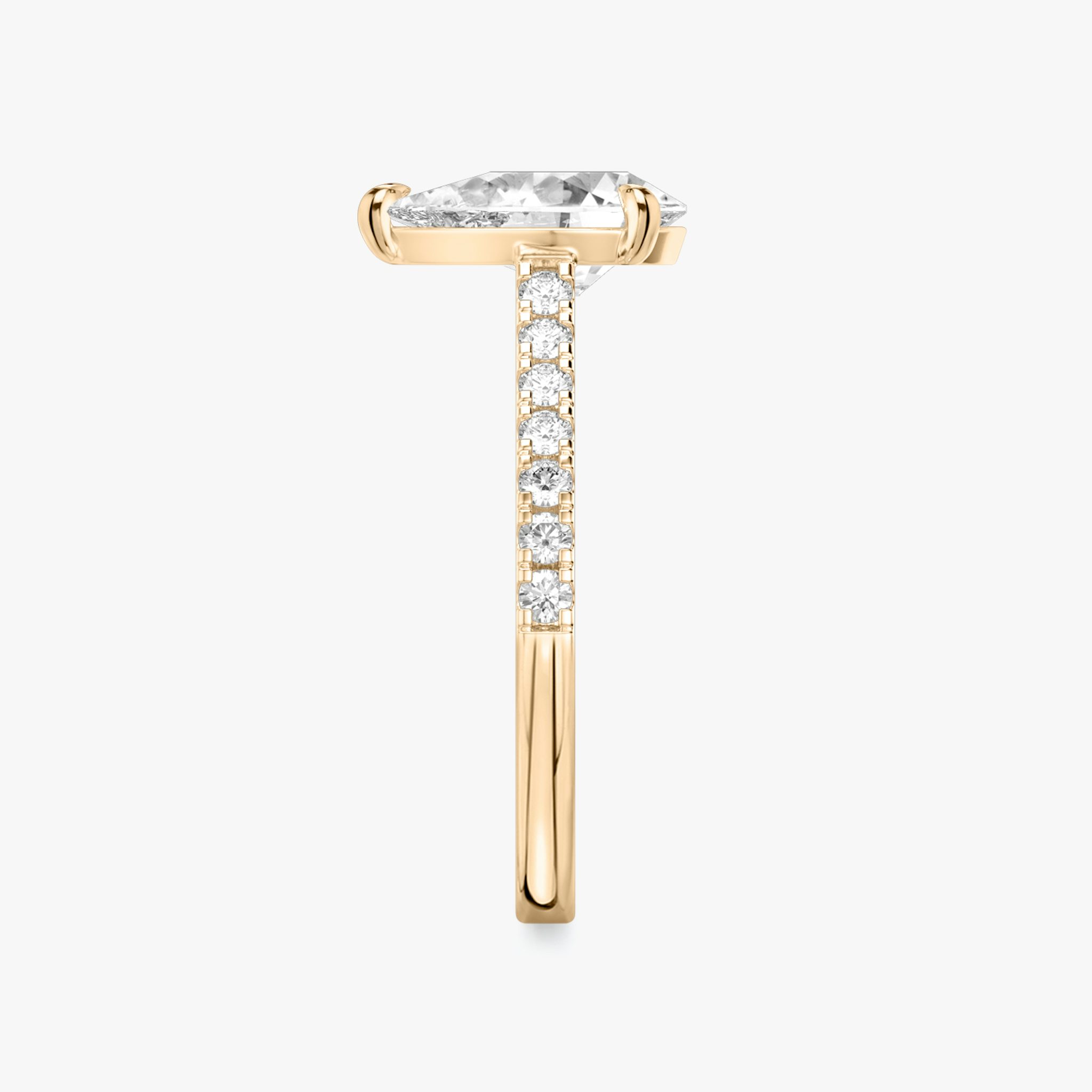 The Cathedral | Pear | 14k | Rose Gold | bandAccent: Pavé | diamondOrientation: vertical | caratWeight: other