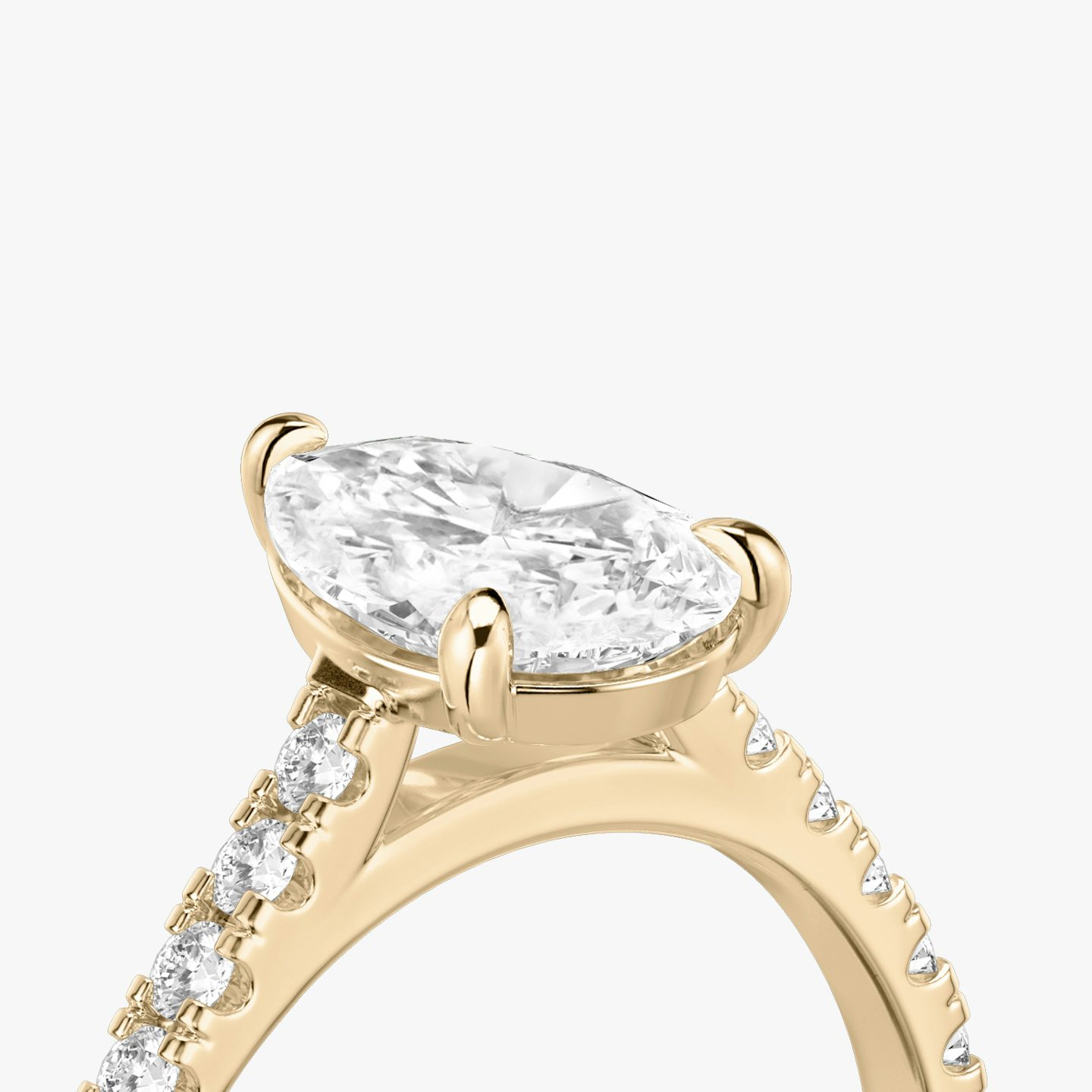 The Cathedral | Pear | 14k | Rose Gold | bandAccent: Pavé | diamondOrientation: vertical | caratWeight: other