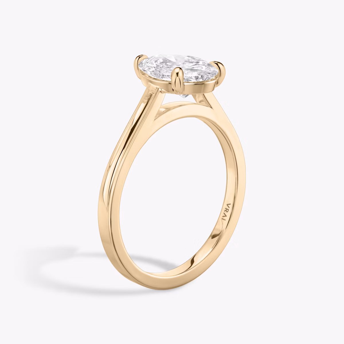 The Cathedral | Pear | 14k | Rose Gold | bandAccent: Plain | diamondOrientation: vertical | caratWeight: other