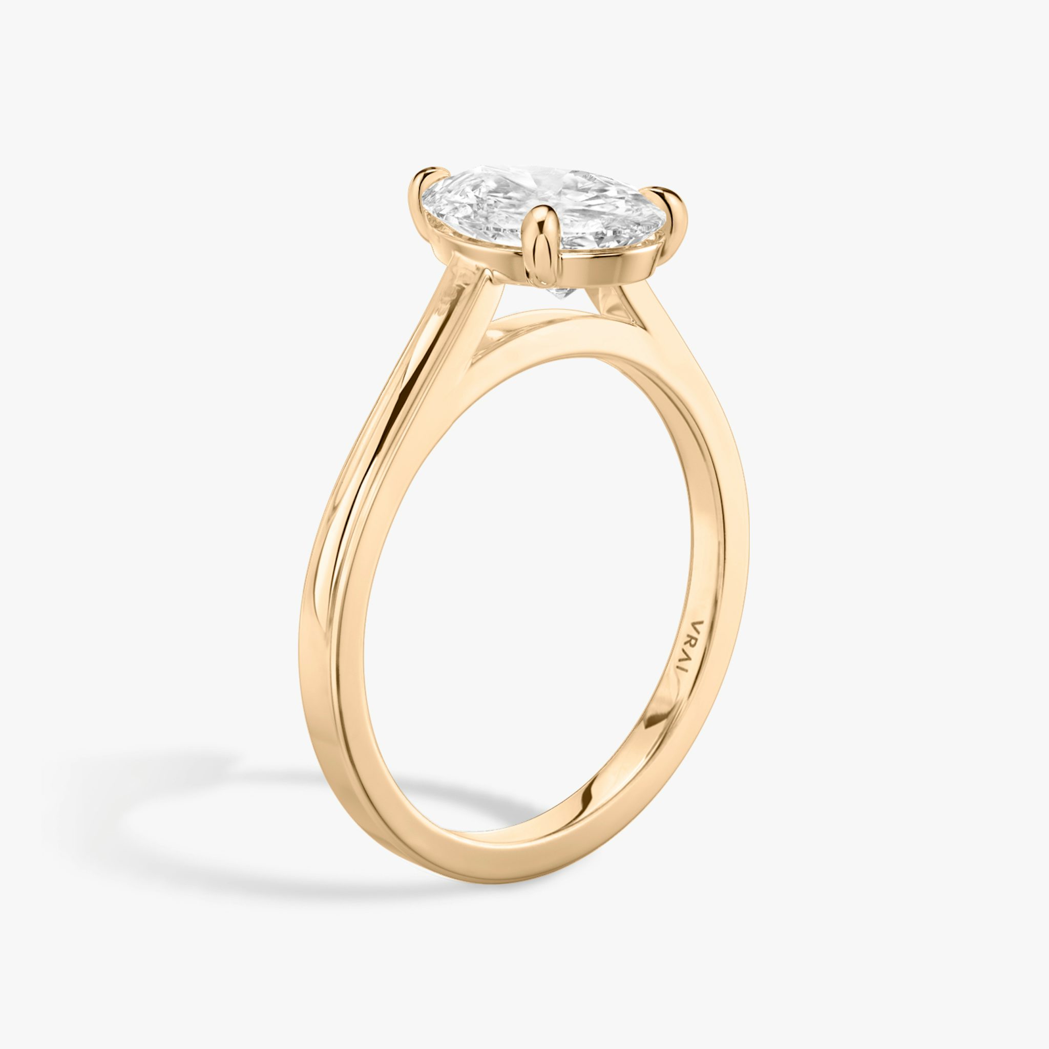 The Cathedral | Pear | 14k | Rose Gold | bandAccent: Plain | diamondOrientation: vertical | caratWeight: other