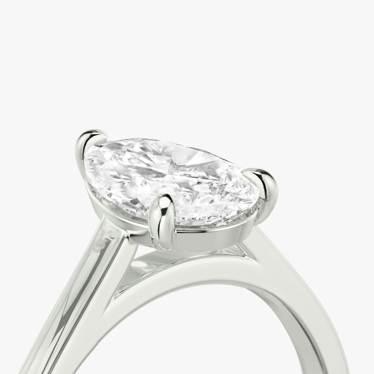 Cathedral | Tropfen | 18k | Weißgold | bandAccent: Ohne Pavé-Besatz | diamondOrientation: vertical | caratWeight: other