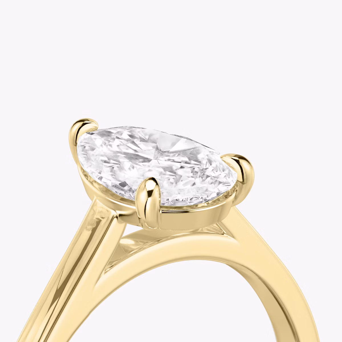 The Cathedral | Pear | 18k | Yellow Gold | bandAccent: Plain | diamondOrientation: vertical | caratWeight: other