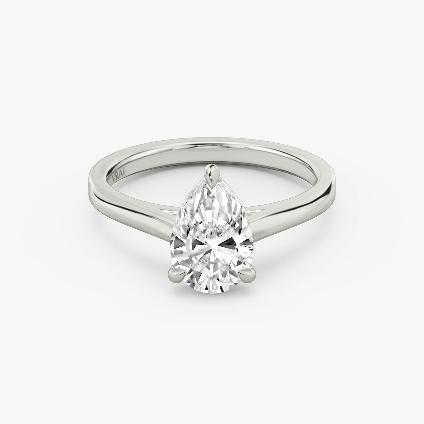 Cathedral | Tropfen | 18k | Weißgold | bandAccent: Ohne Pavé-Besatz | diamondOrientation: vertical | caratWeight: other