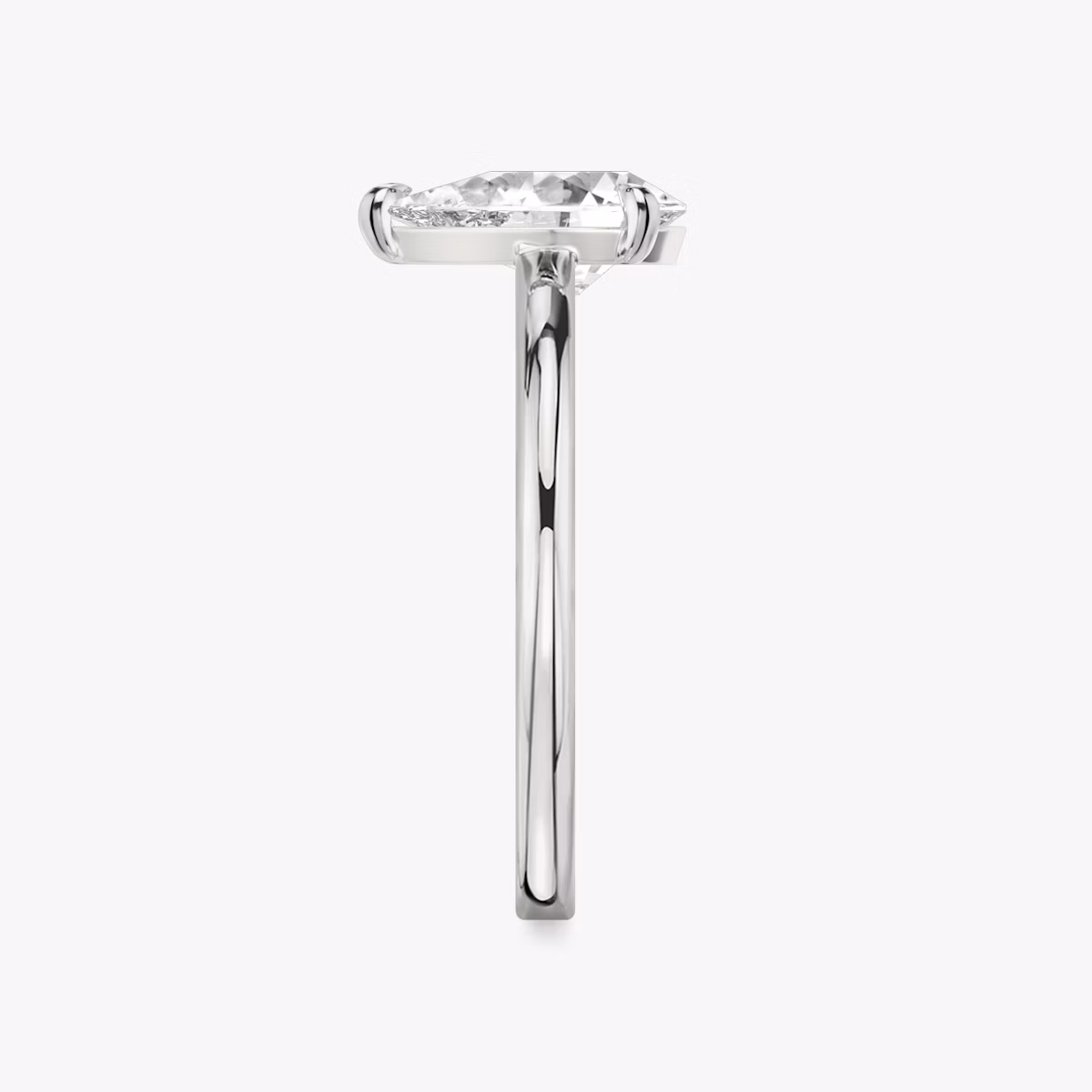 The Cathedral | Pear | 18k | White Gold | bandAccent: Plain | diamondOrientation: vertical | caratWeight: other
