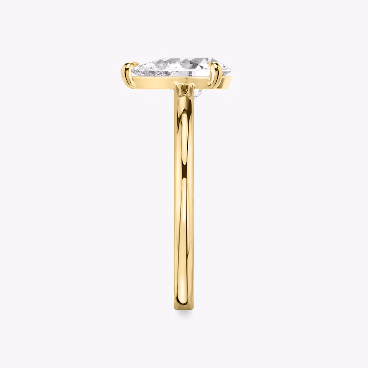 The Cathedral | Pear | 18k | Yellow Gold | bandAccent: Plain | diamondOrientation: vertical | caratWeight: other