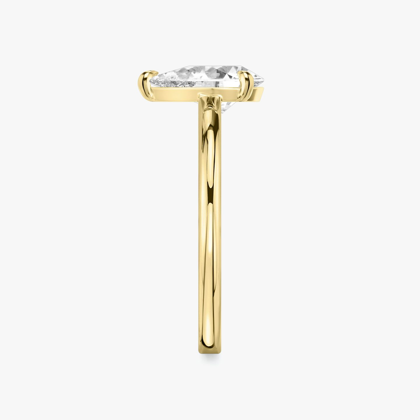 The Cathedral | Pear | 18k | Yellow Gold | bandAccent: Plain | diamondOrientation: vertical | caratWeight: other