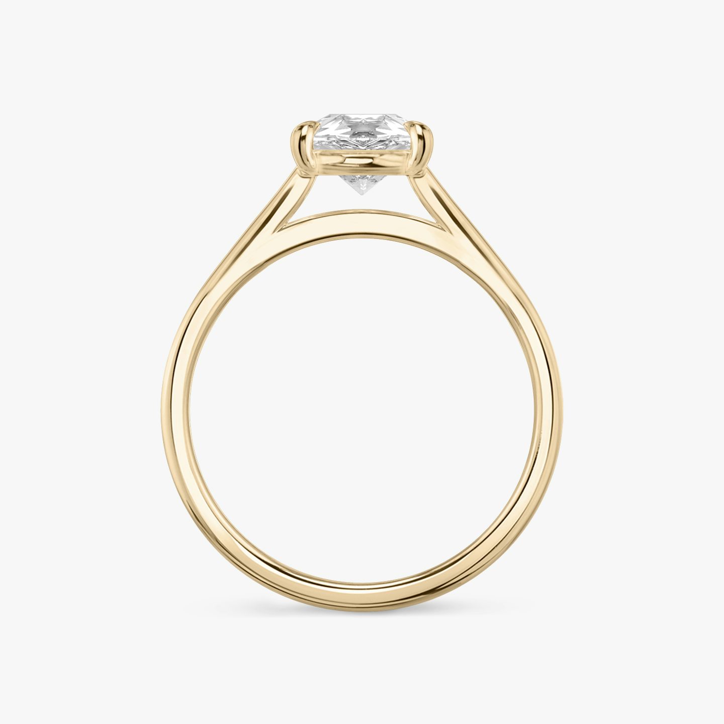 The Cathedral | Pear | 14k | Rose Gold | bandAccent: Plain | diamondOrientation: vertical | caratWeight: other
