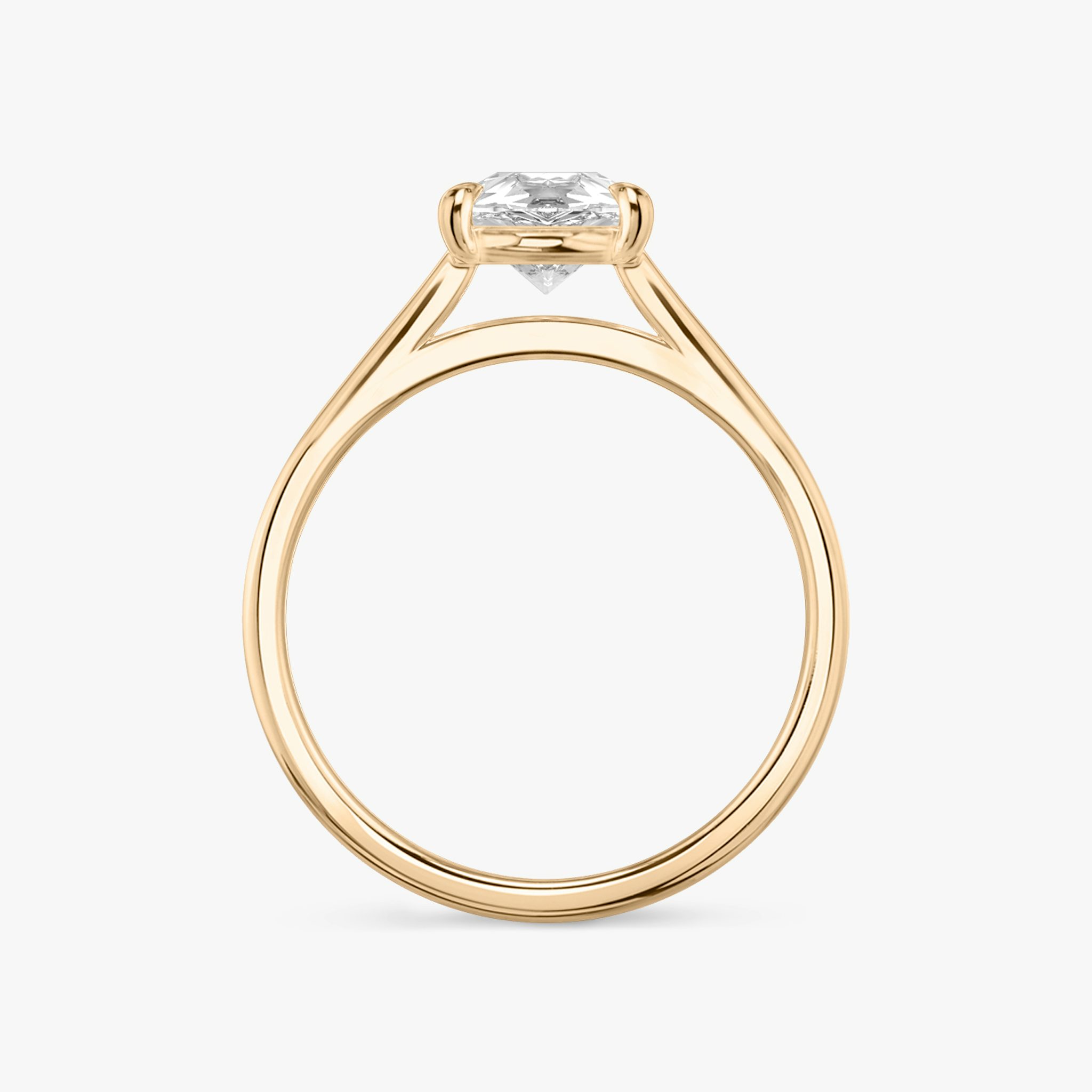 The Cathedral | Pear | 14k | Rose Gold | bandAccent: Plain | diamondOrientation: vertical | caratWeight: other