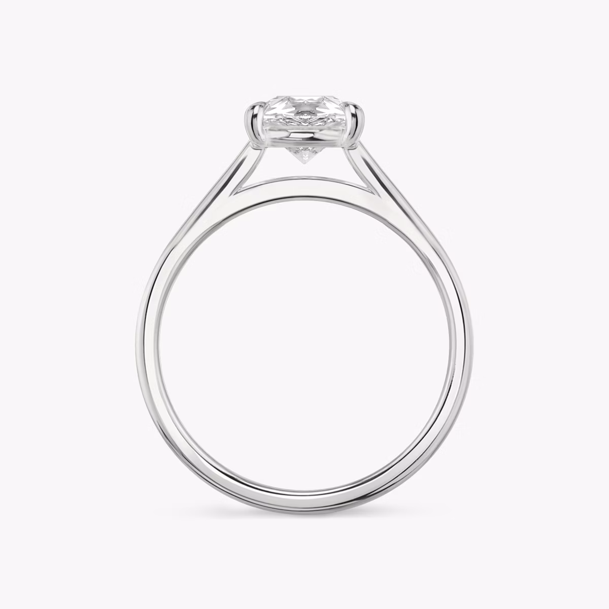 The Cathedral | Pear | 18k | White Gold | bandAccent: Plain | diamondOrientation: vertical | caratWeight: other