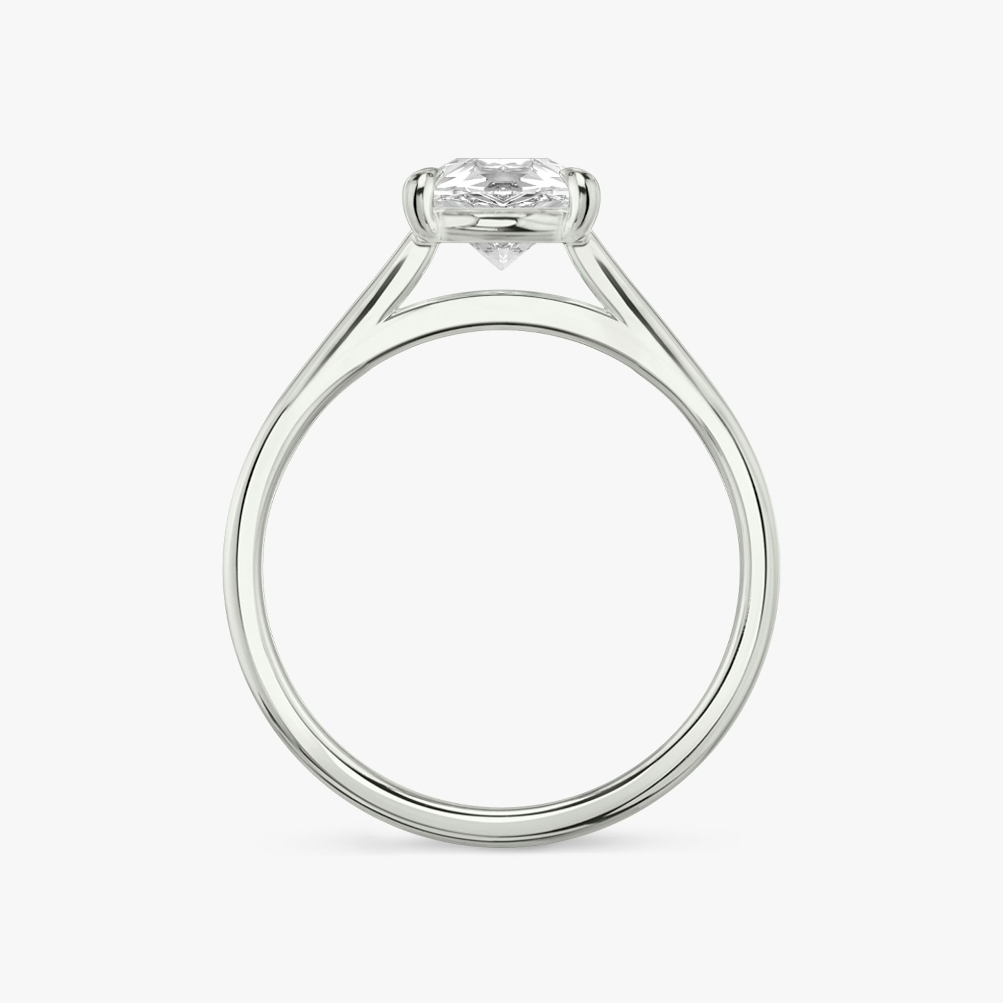 The Cathedral | Pear | 18k | White Gold | bandAccent: Plain | diamondOrientation: vertical | caratWeight: other
