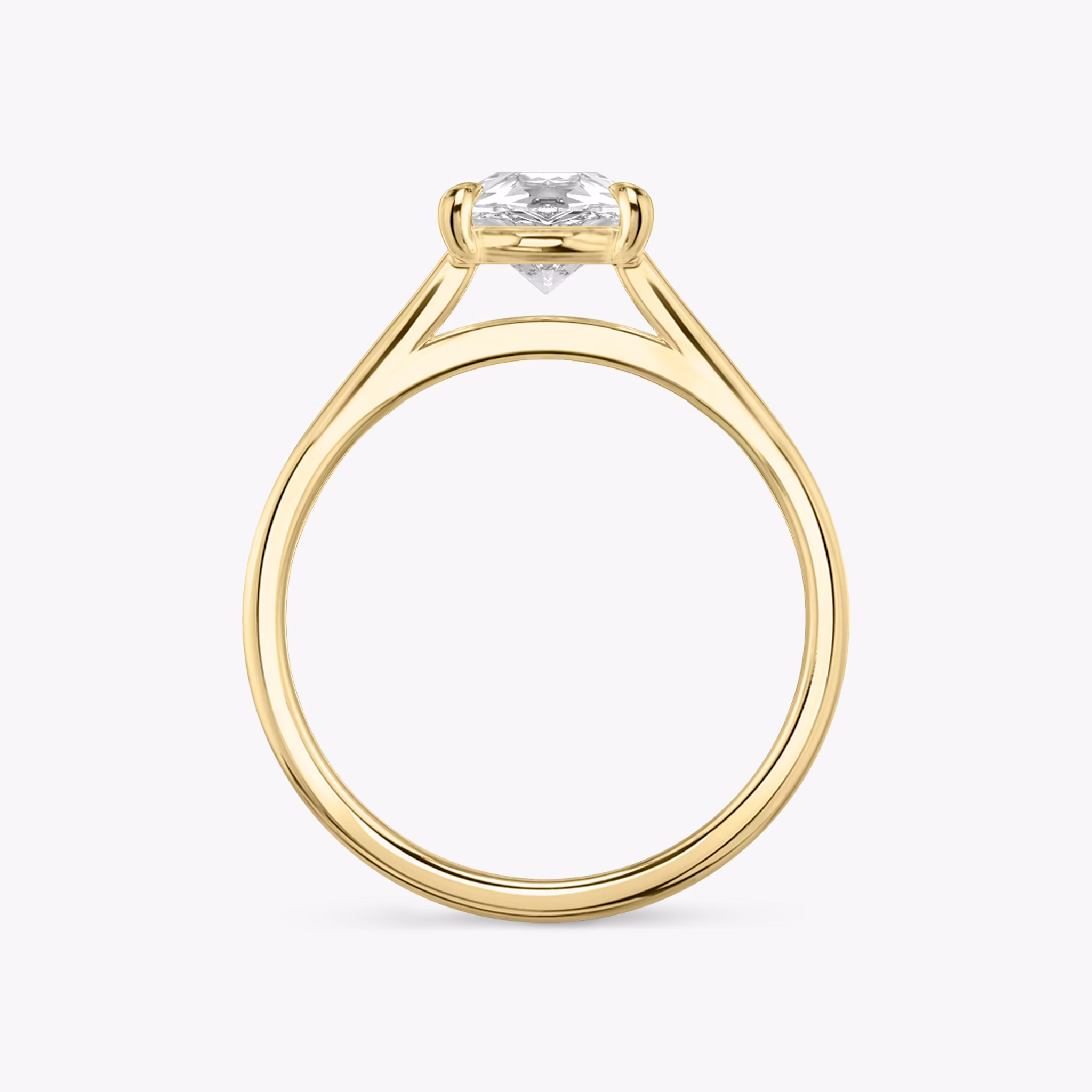 The Cathedral | Pear | 18k | Yellow Gold | bandAccent: Plain | diamondOrientation: vertical | caratWeight: other