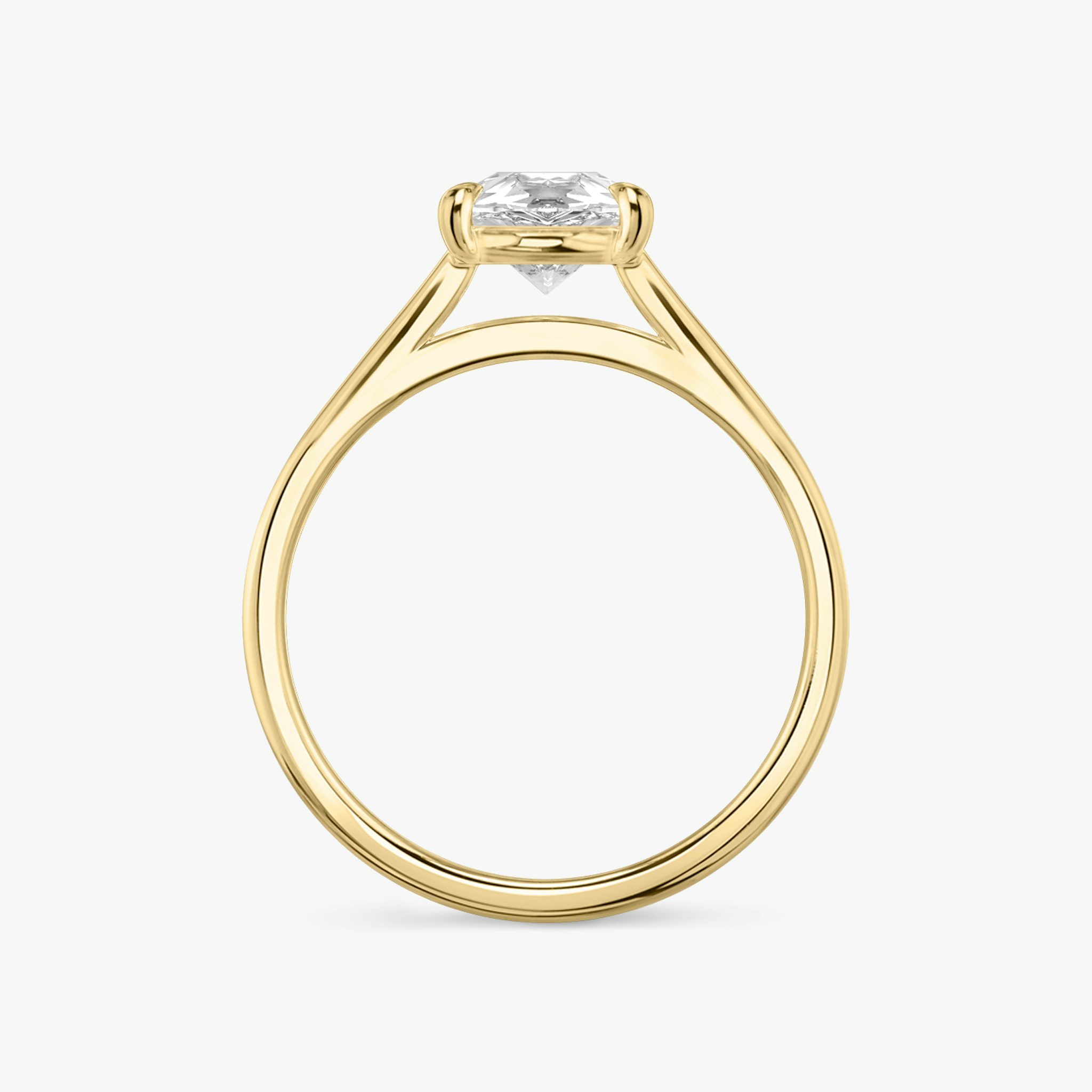 The Cathedral | Pear | 18k | Yellow Gold | bandAccent: Plain | diamondOrientation: vertical | caratWeight: other