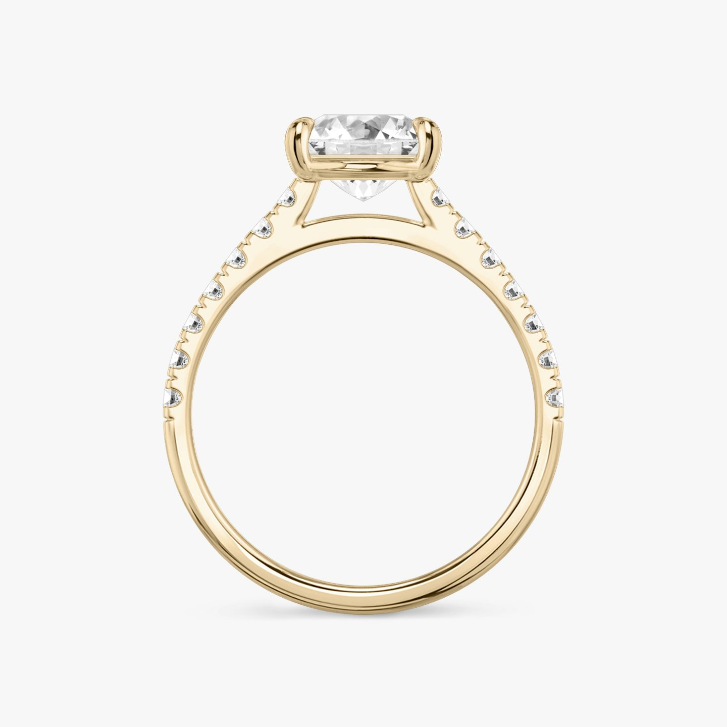 Cathedral | Princess | 14k | Roségold | bandAccent: Mit Pavé-Besatz | diamondOrientation: vertical | caratWeight: other