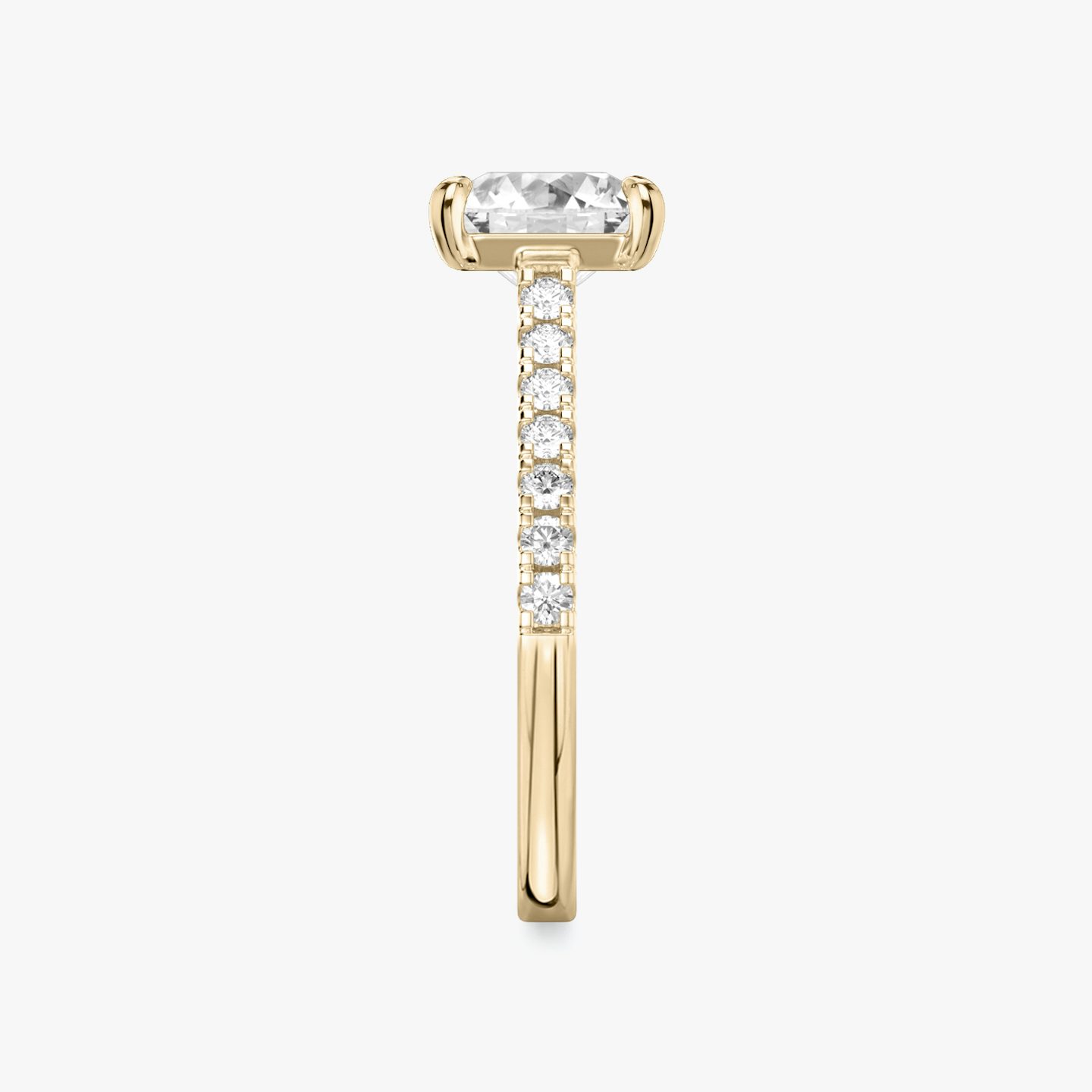 Cathedral | Princess | 14k | Roségold | bandAccent: Mit Pavé-Besatz | diamondOrientation: vertical | caratWeight: other