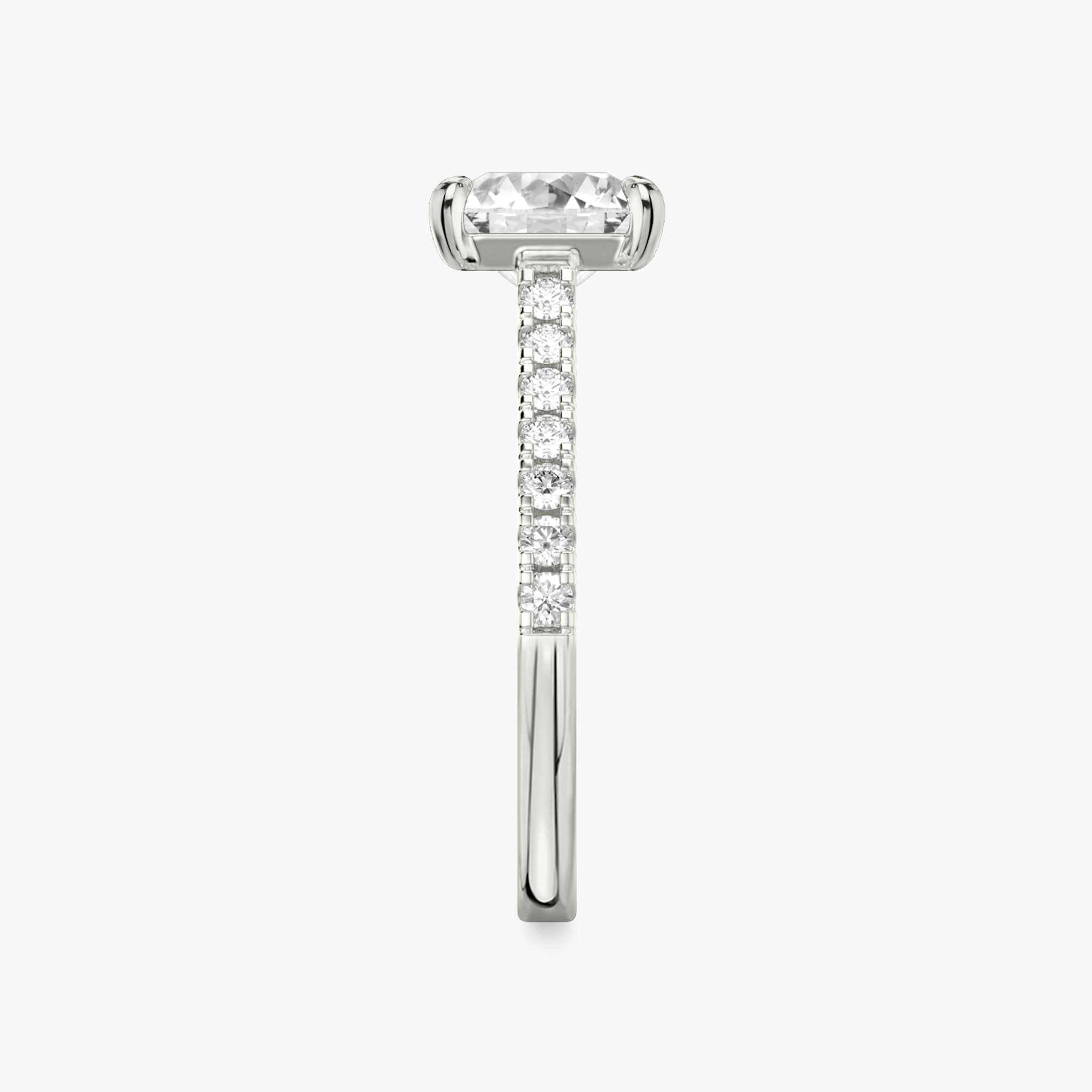 The Cathedral | Princess | 18k | White Gold | bandAccent: Pavé | diamondOrientation: vertical | caratWeight: other