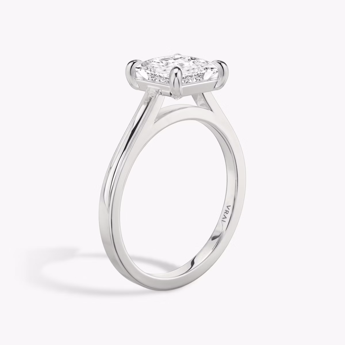 The Cathedral | Princess | 18k | White Gold | bandAccent: Plain | diamondOrientation: vertical | caratWeight: other