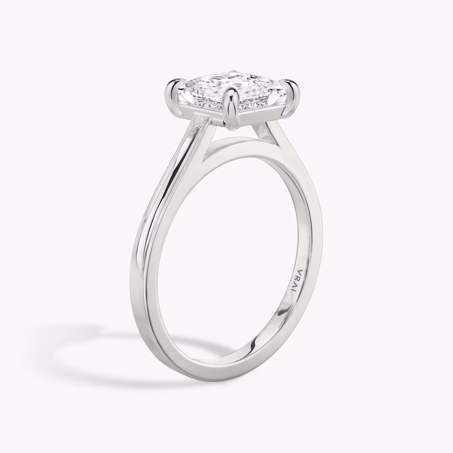 The Cathedral | Princess | 18k | White Gold | bandAccent: Plain | diamondOrientation: vertical | caratWeight: other