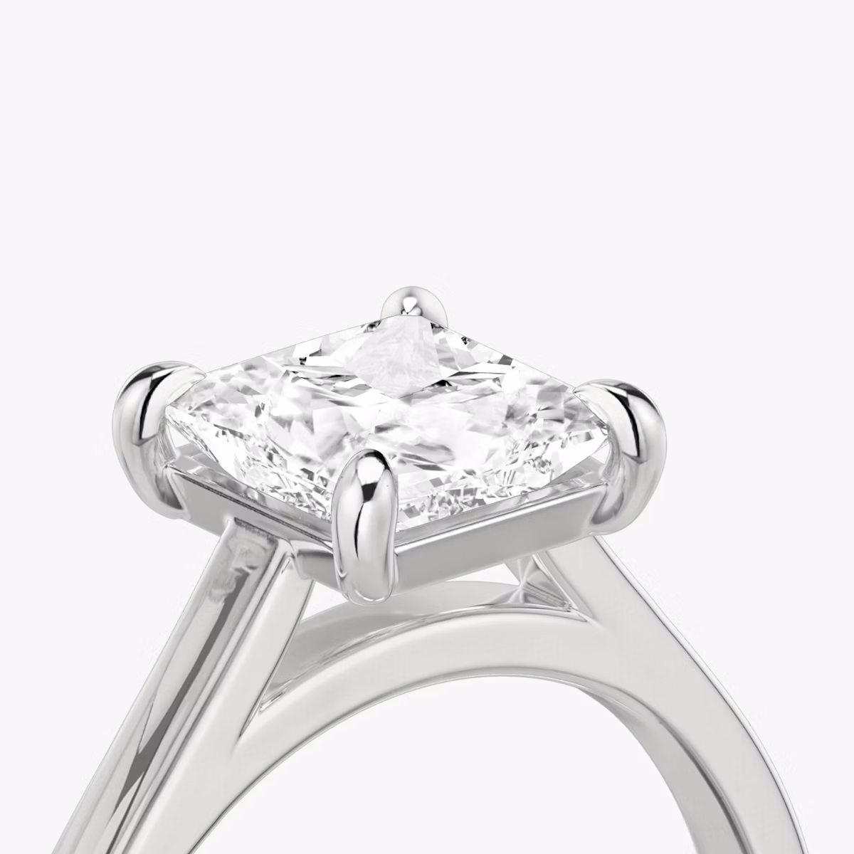 The Cathedral | Princess | 18k | White Gold | bandAccent: Plain | diamondOrientation: vertical | caratWeight: other