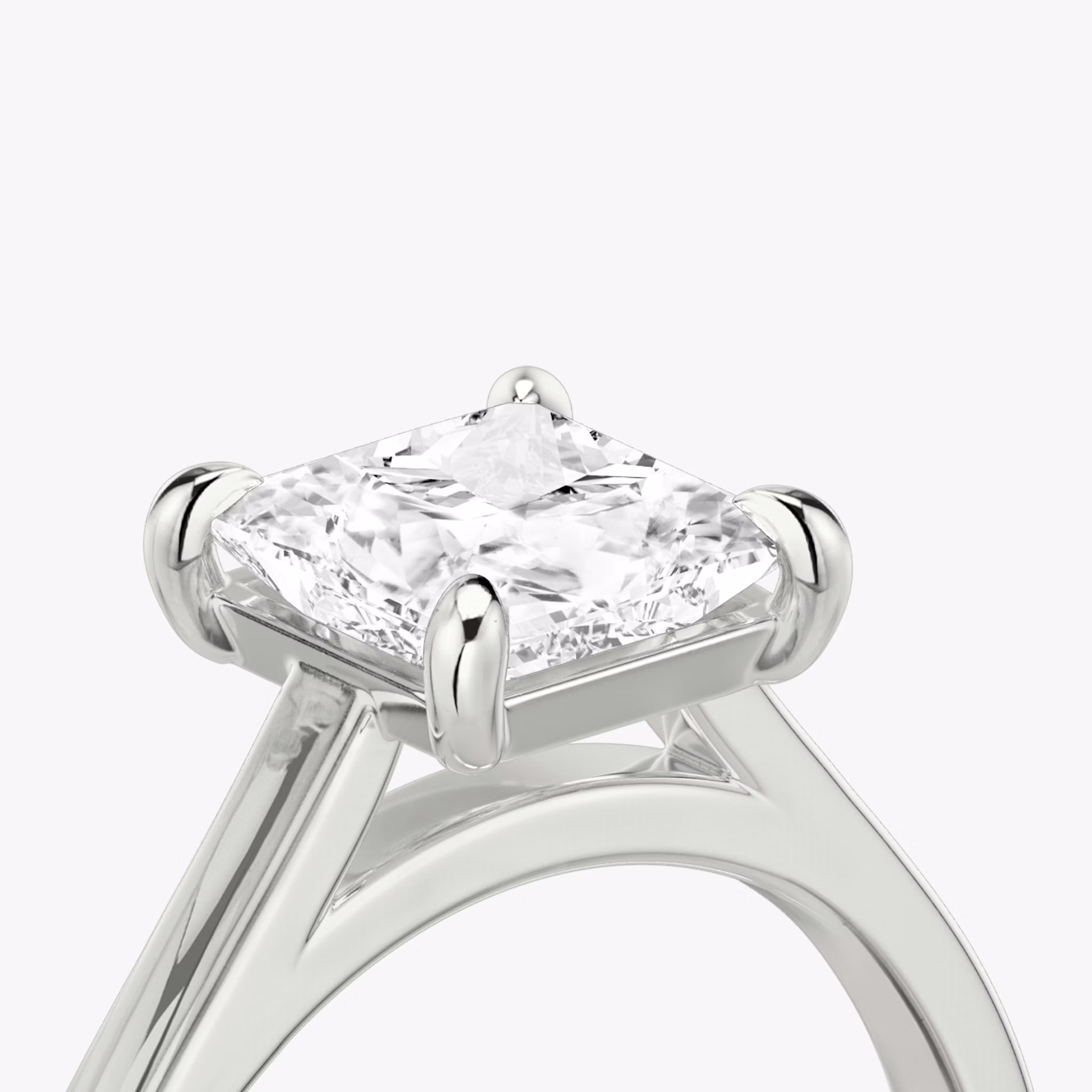 The Cathedral | Princess | Platinum | bandAccent: Plain | diamondOrientation: vertical | caratWeight: other