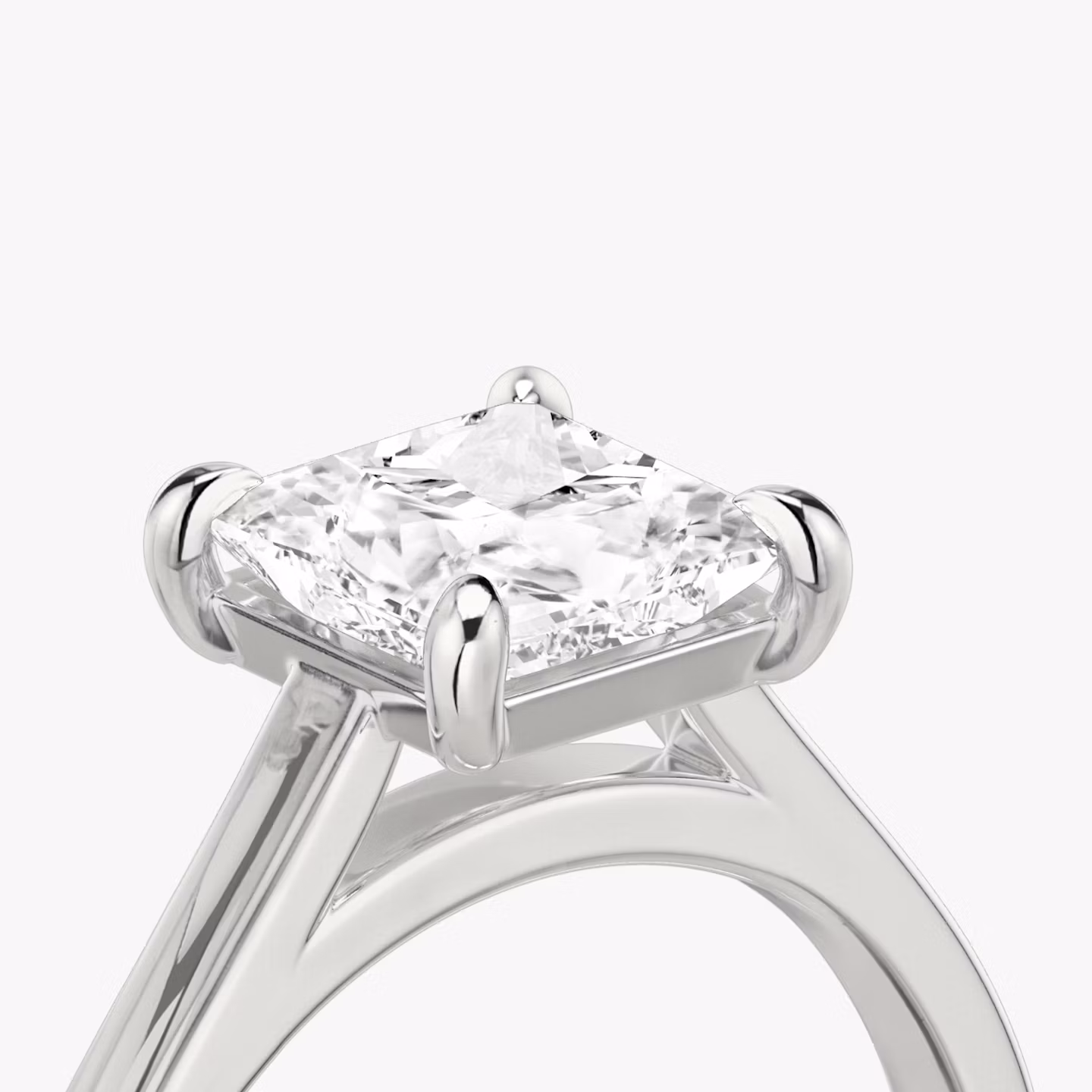 The Cathedral | Princess | 18k | White Gold | bandAccent: Plain | diamondOrientation: vertical | caratWeight: other
