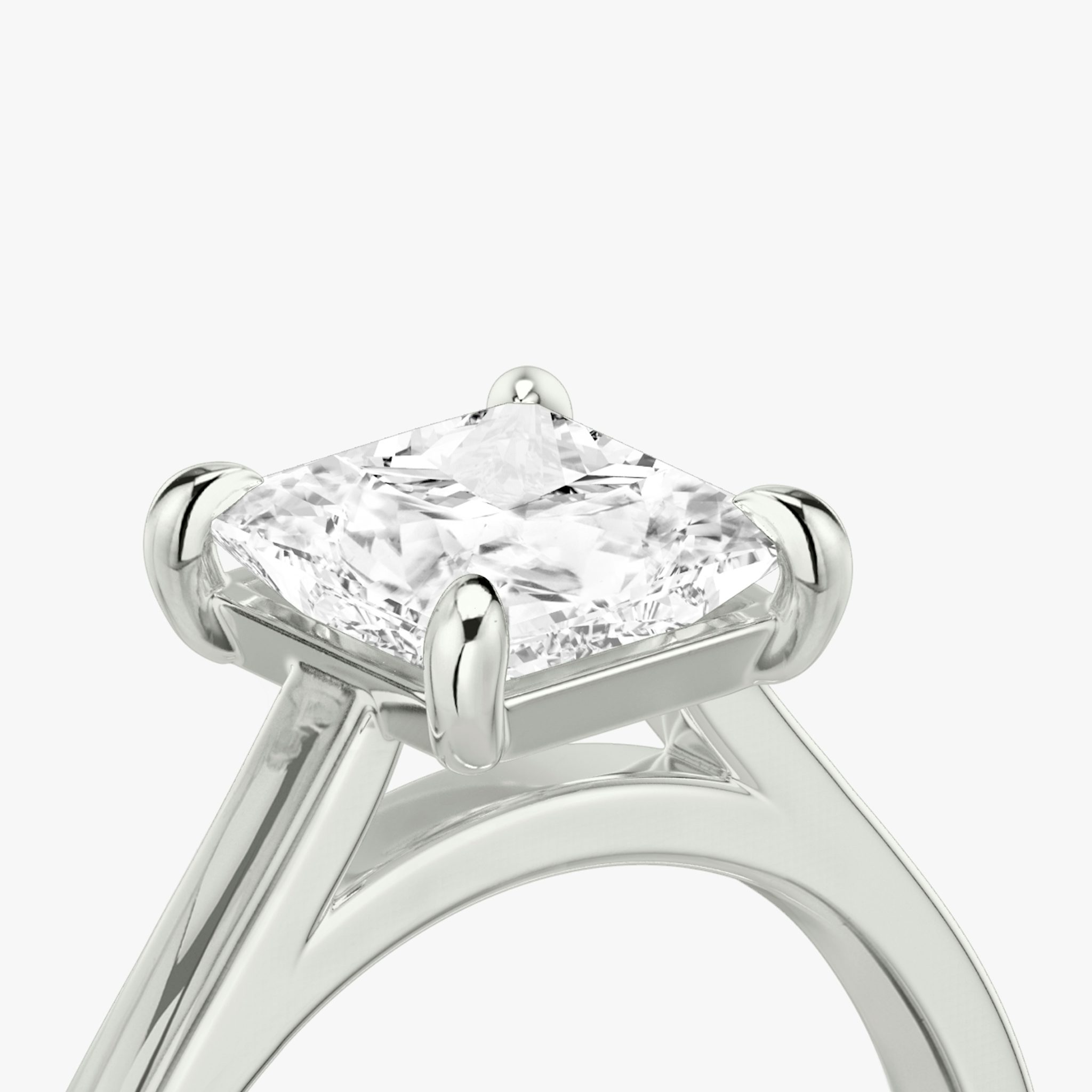 The Cathedral | Princess | Platinum | bandAccent: Plain | diamondOrientation: vertical | caratWeight: other