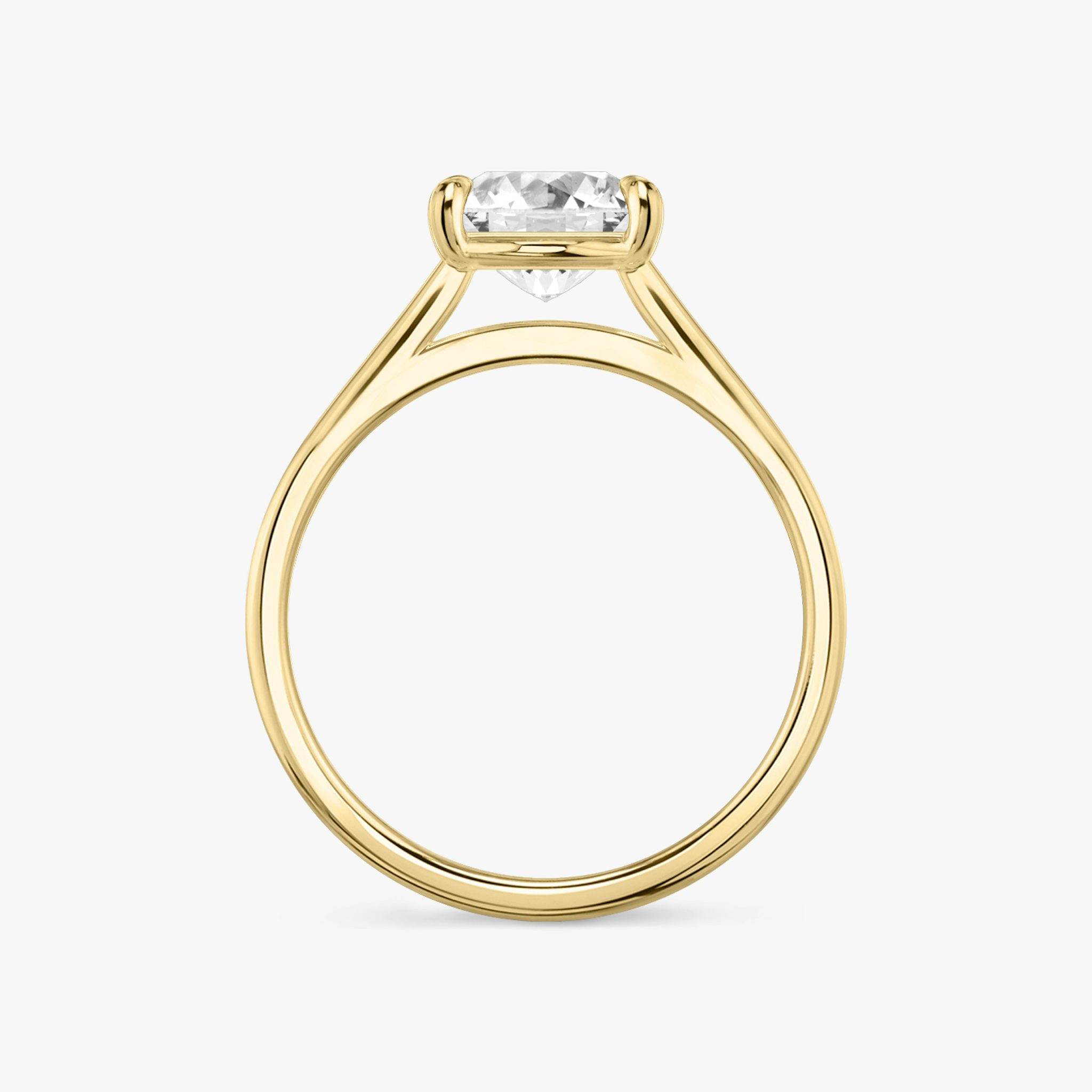 The Cathedral | Princess | 18k | Yellow Gold | bandAccent: Plain | diamondOrientation: vertical | caratWeight: other