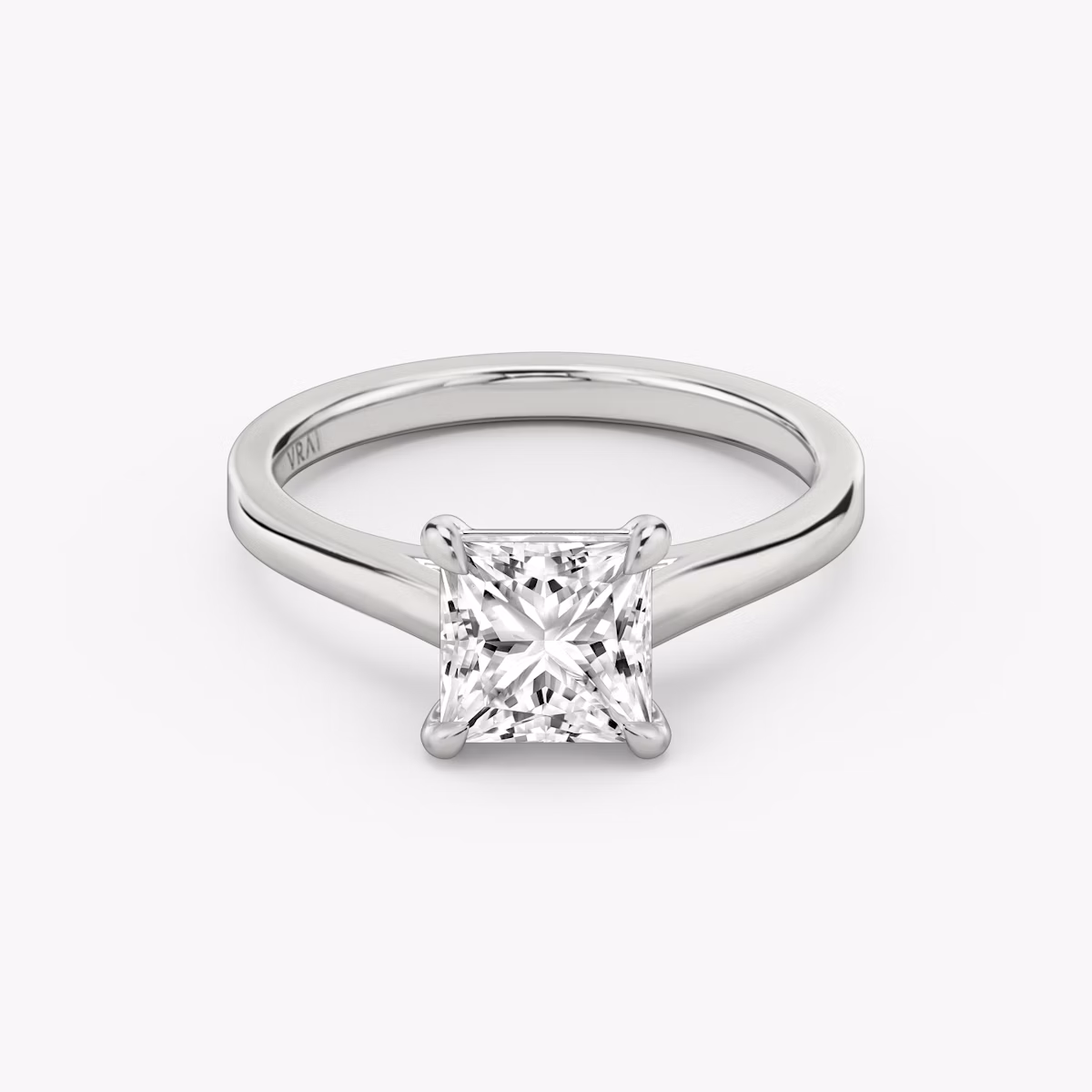 The Cathedral | Princess | 18k | White Gold | bandAccent: Plain | diamondOrientation: vertical | caratWeight: other