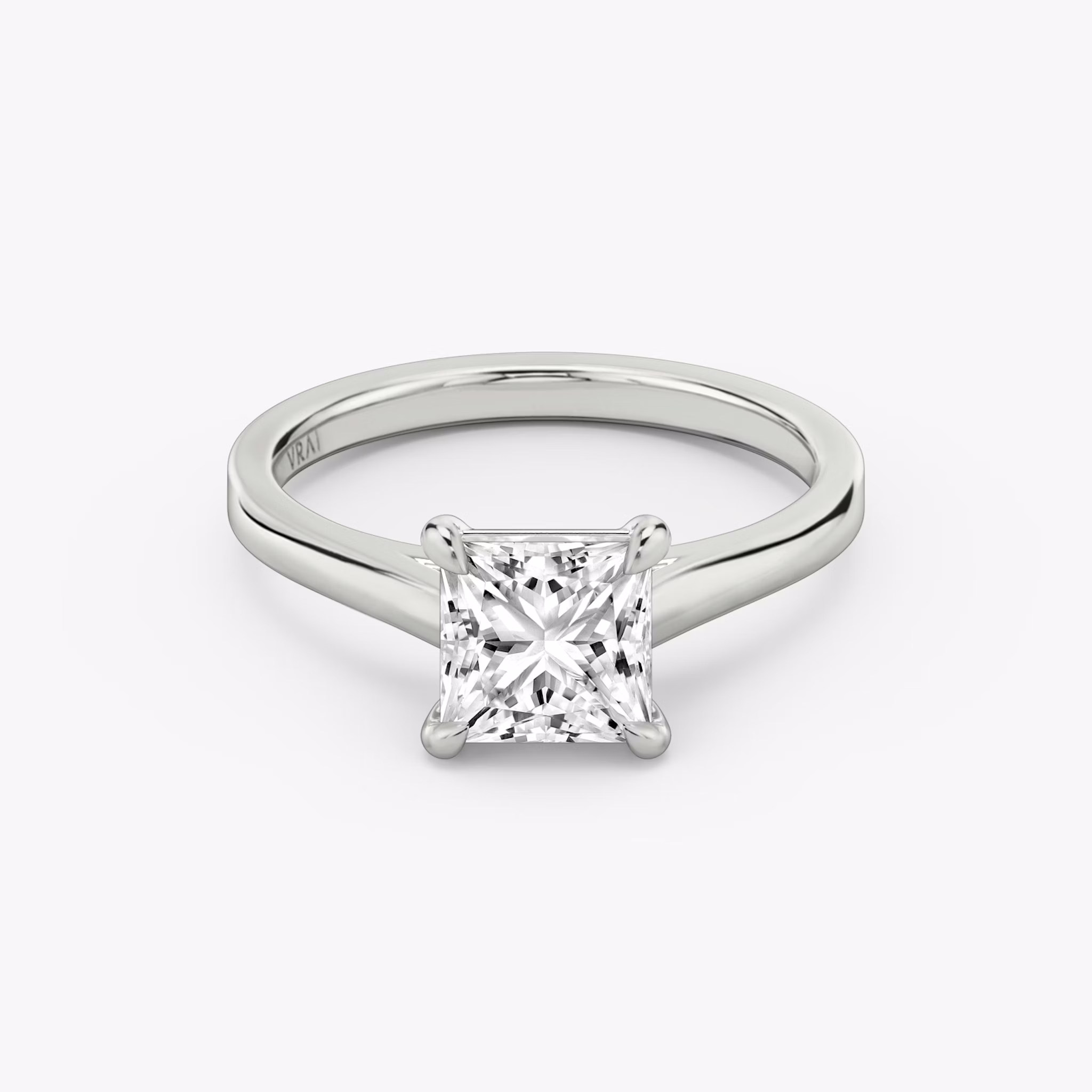 The Cathedral | Princess | Platinum | bandAccent: Plain | diamondOrientation: vertical | caratWeight: other