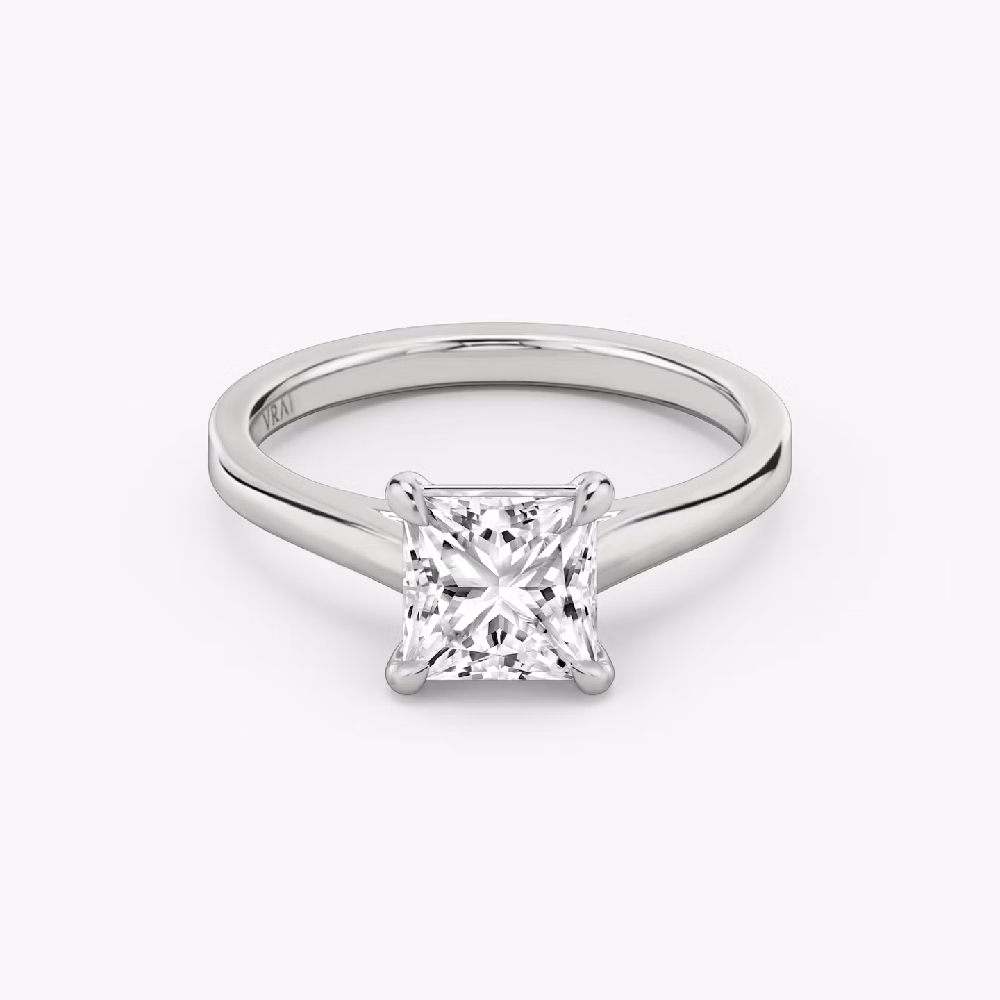 The Cathedral | Princess | 18k | White Gold | bandAccent: Plain | diamondOrientation: vertical | caratWeight: other
