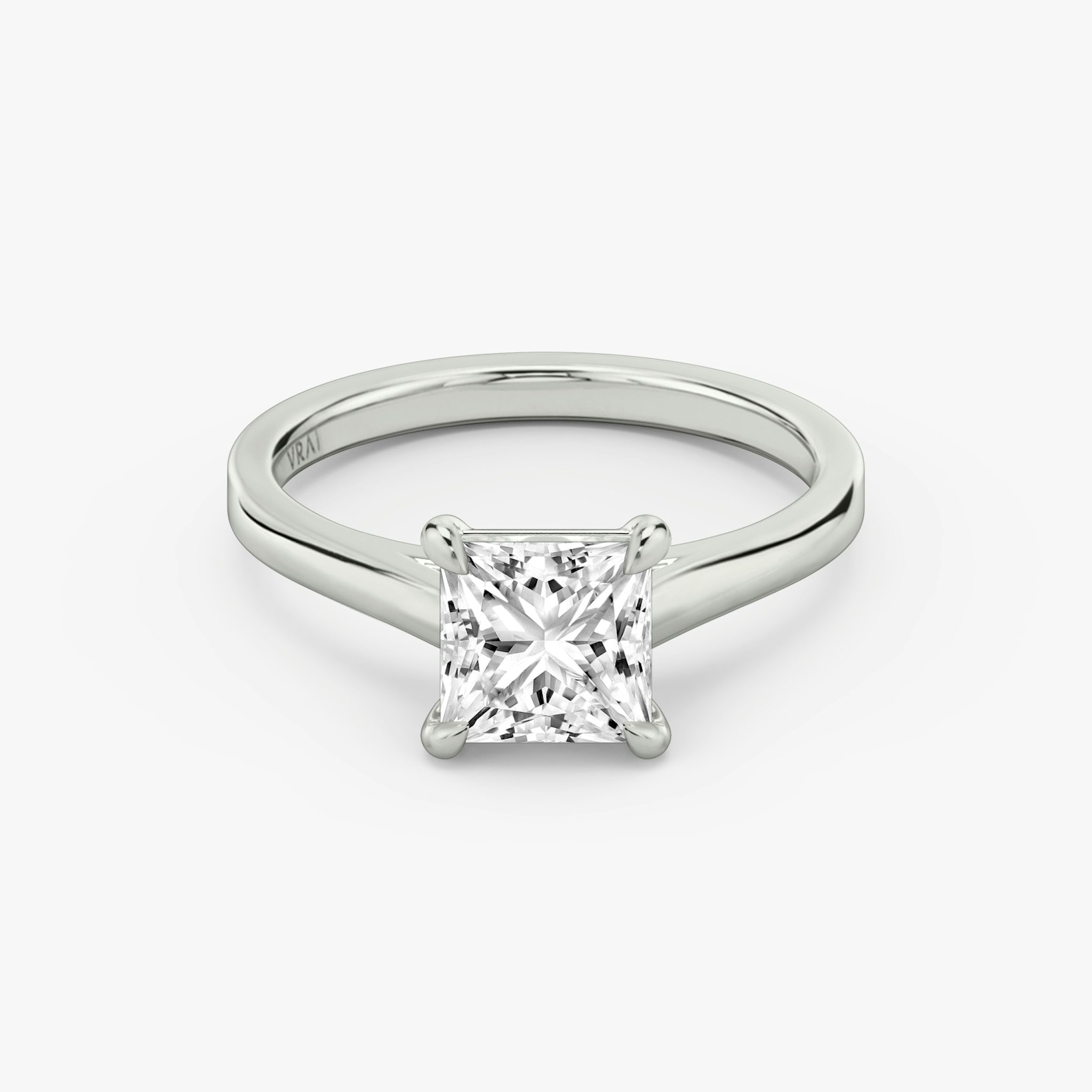 The Cathedral | Princess | Platinum | bandAccent: Plain | diamondOrientation: vertical | caratWeight: other