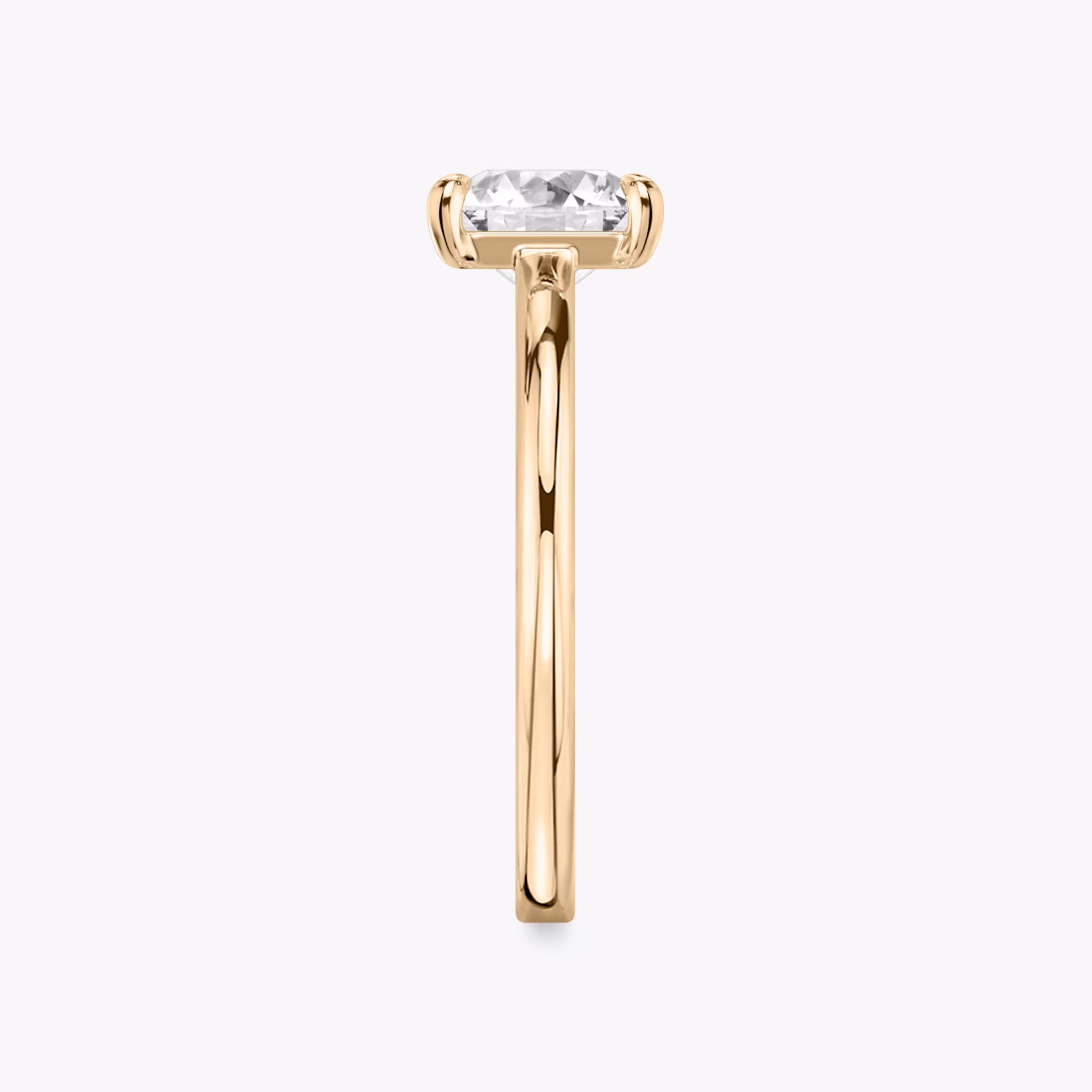 The Cathedral | Princess | 14k | Rose Gold | bandAccent: Plain | diamondOrientation: vertical | caratWeight: other