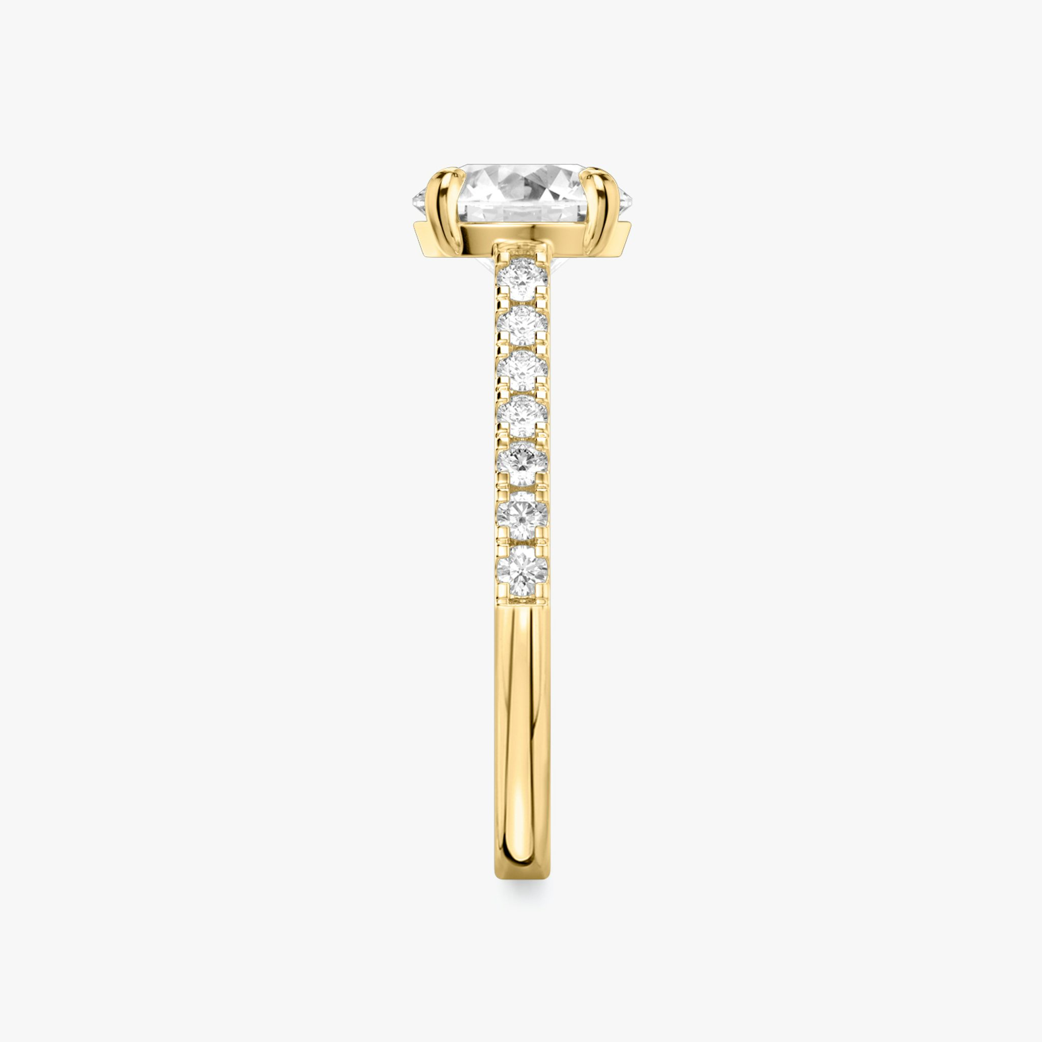 The Cathedral | Round Brilliant | 18k | Yellow Gold | bandAccent: Pavé | caratWeight: other | diamondOrientation: vertical