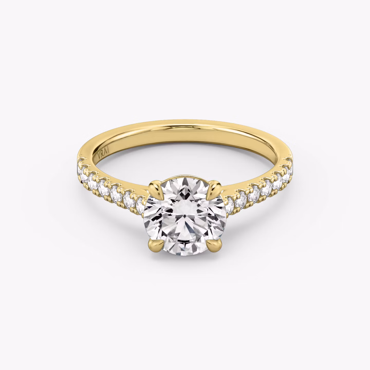 The Cathedral Round Brilliant | Yellow Gold